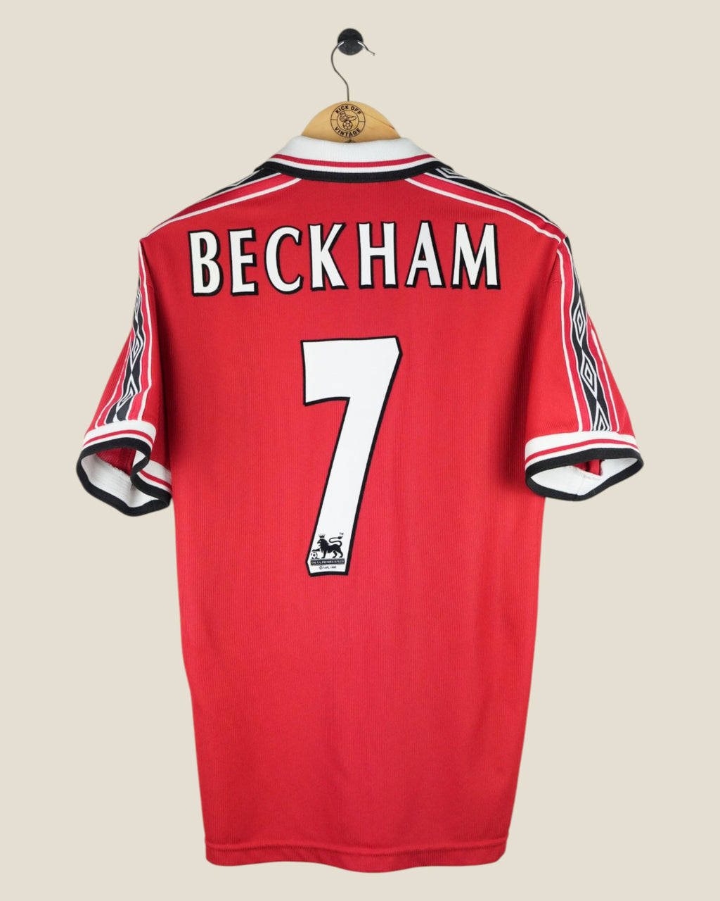 MANCHESTER UNITED 1998/00 BECKHAM HOME SHIRT (M) UMBRO