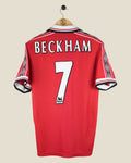 MANCHESTER UNITED 1998/00 BECKHAM HOME SHIRT (M) UMBRO