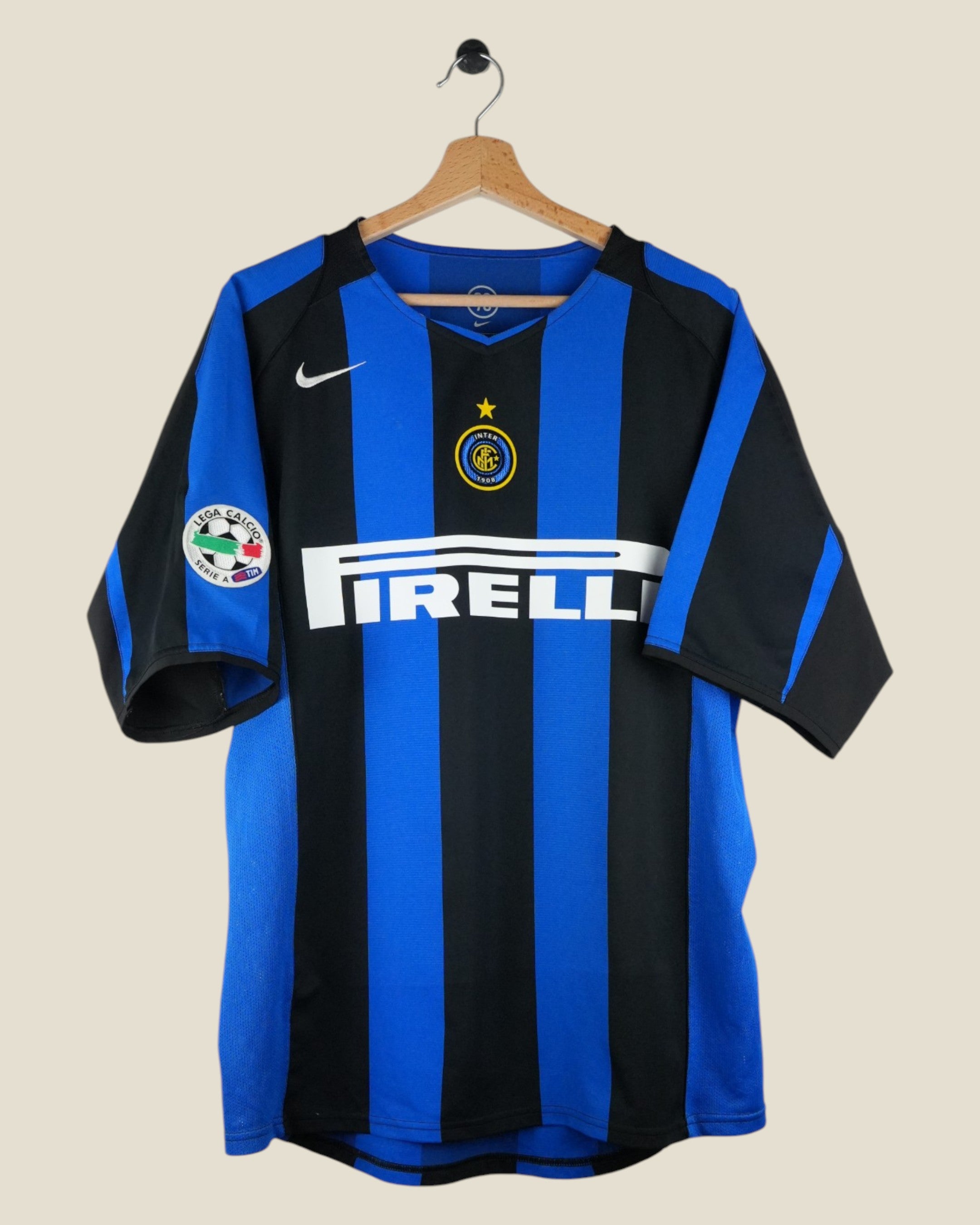 INTER MILAN 2004/05 ADRIANO HOME SHIRT (L) NIKE