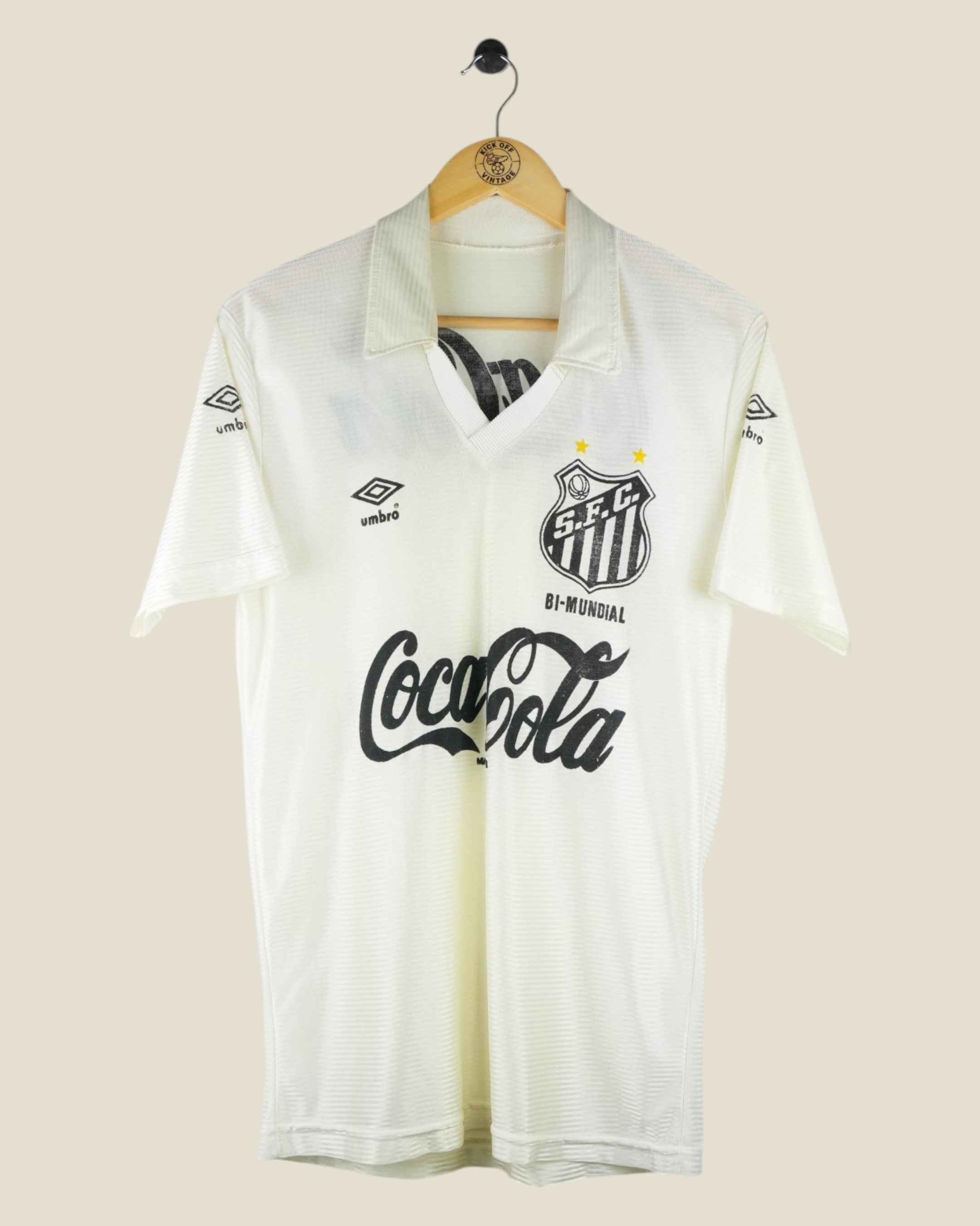 SANTOS 1991/92 HOME SHIRT (M/L) UMBRO