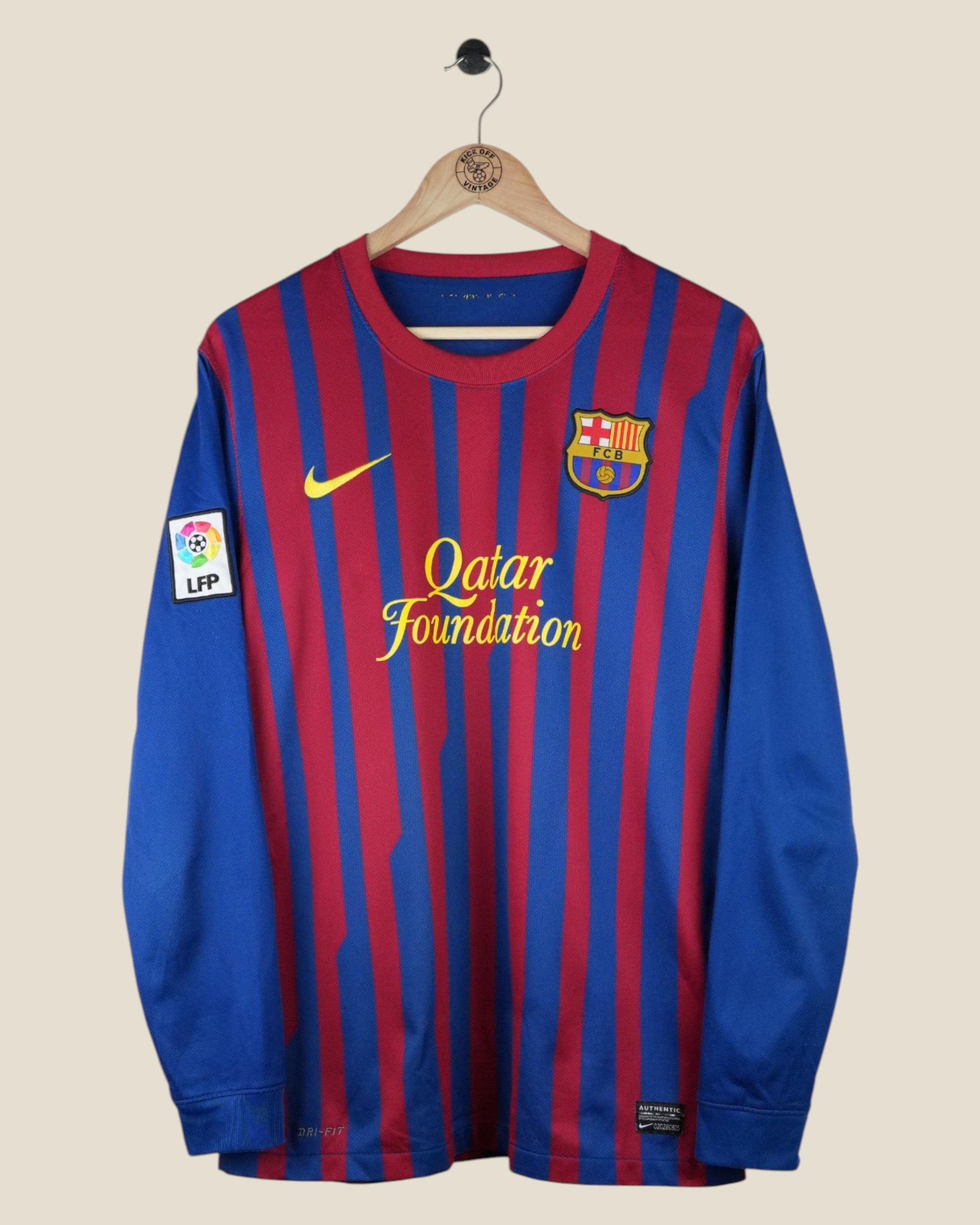 BARCELONA 2011/12 MESSI HOME SHIRT L/S (M) NIKE