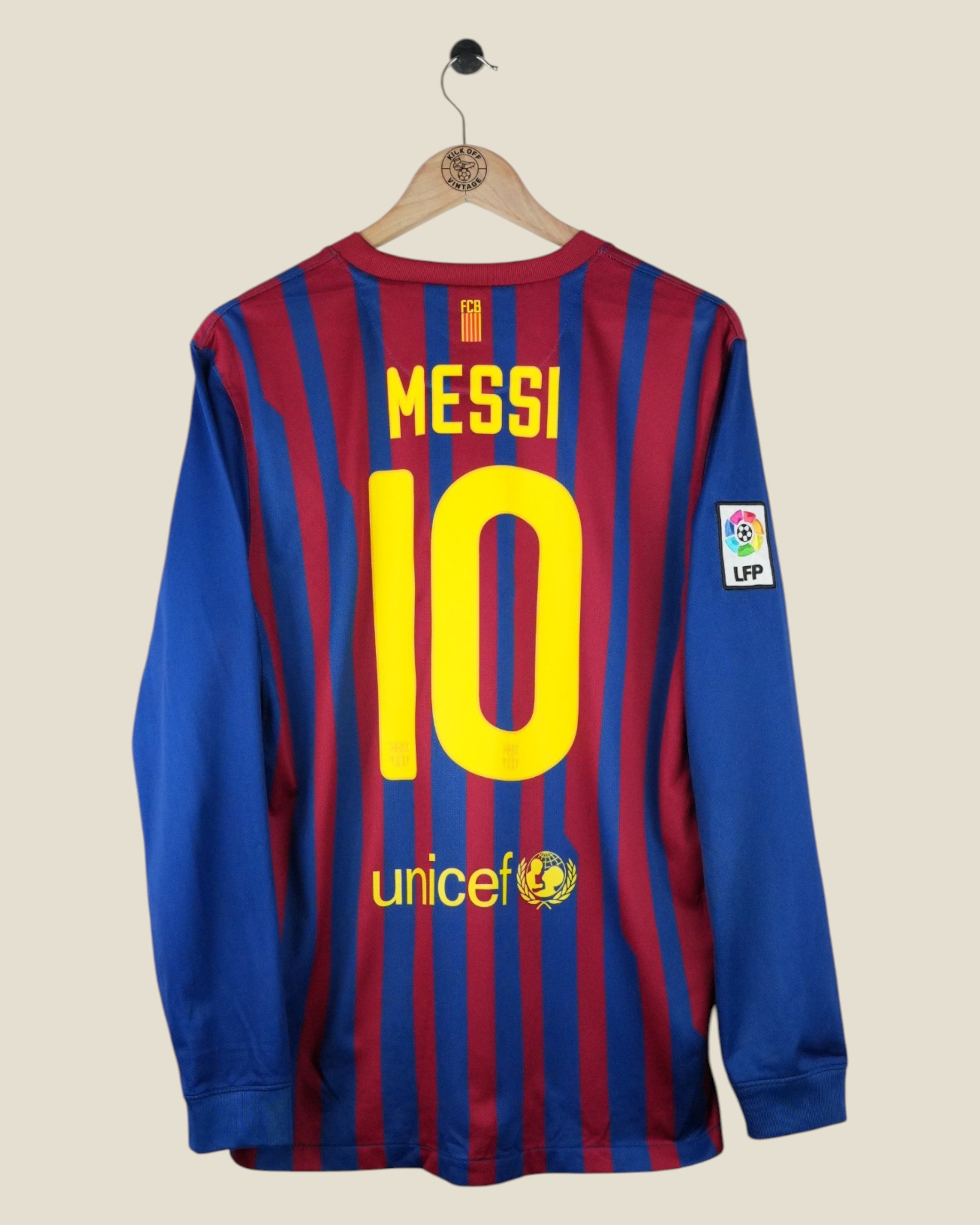 BARCELONA 2011/12 MESSI HOME SHIRT L/S (M) NIKE