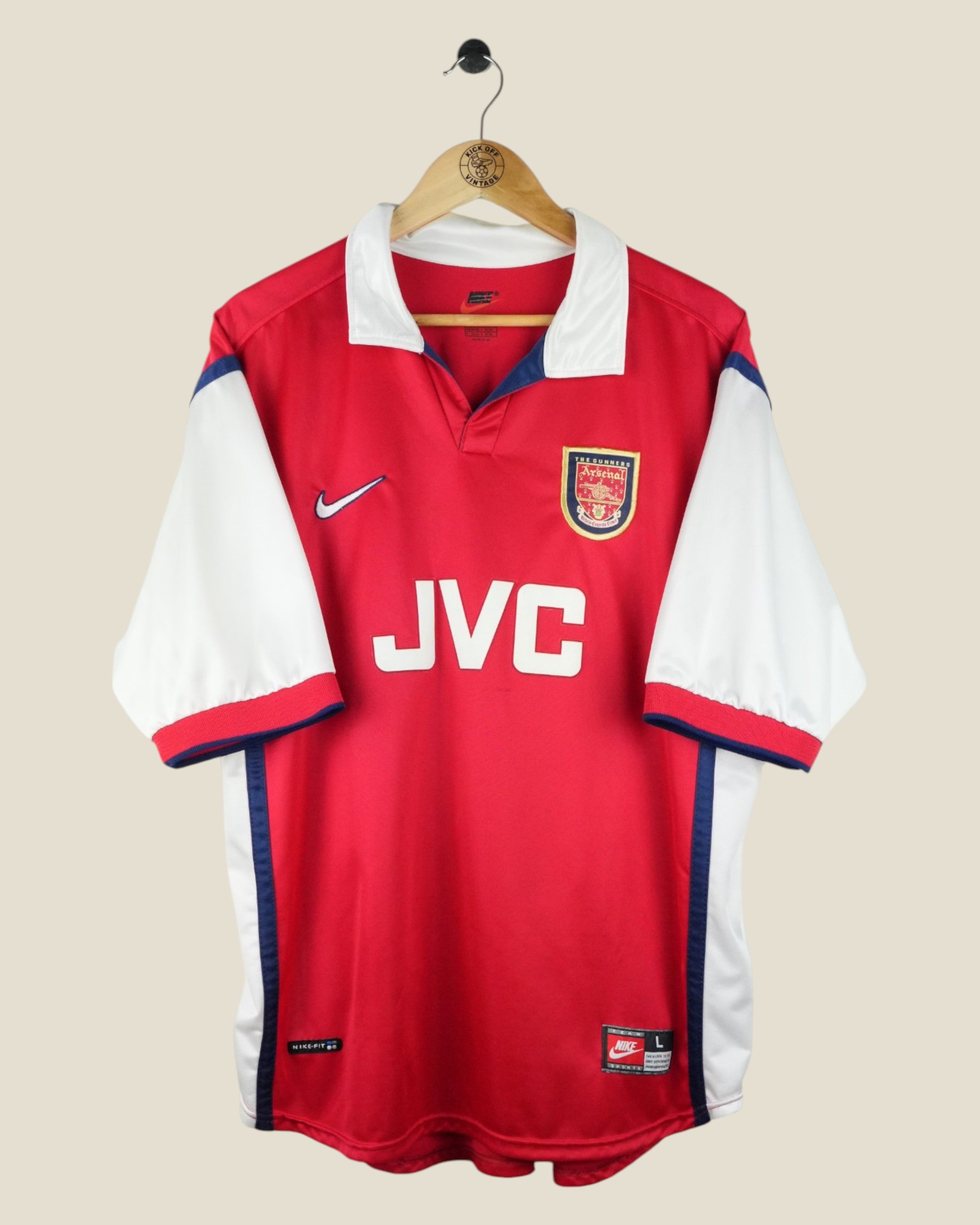 ARSENAL 1998/99 BERGKAMP HOME SHIRT (L) NIKE