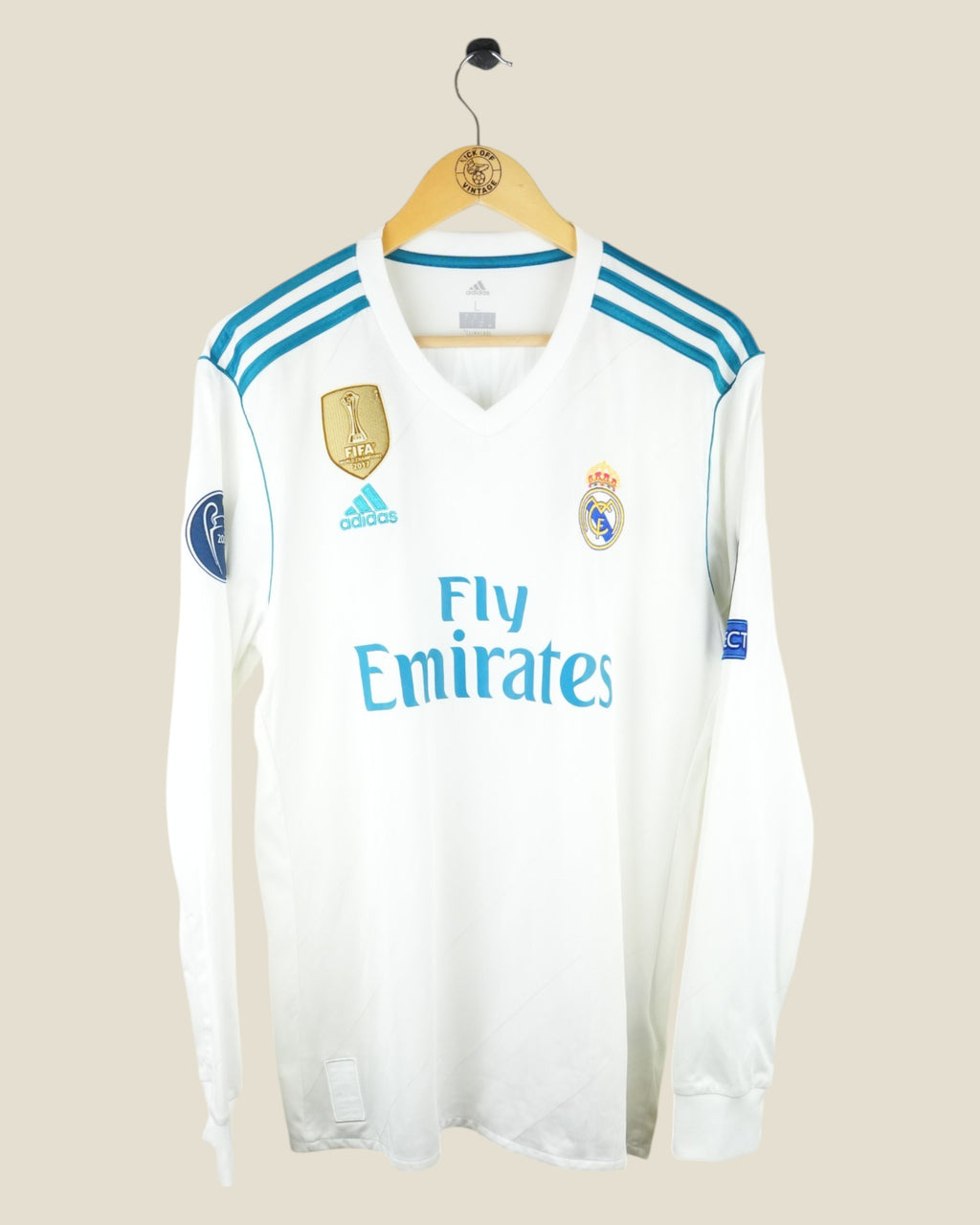 REAL MADRID 2017/18 RONALDO HOME SHIRT L/S (L) ADIDAS