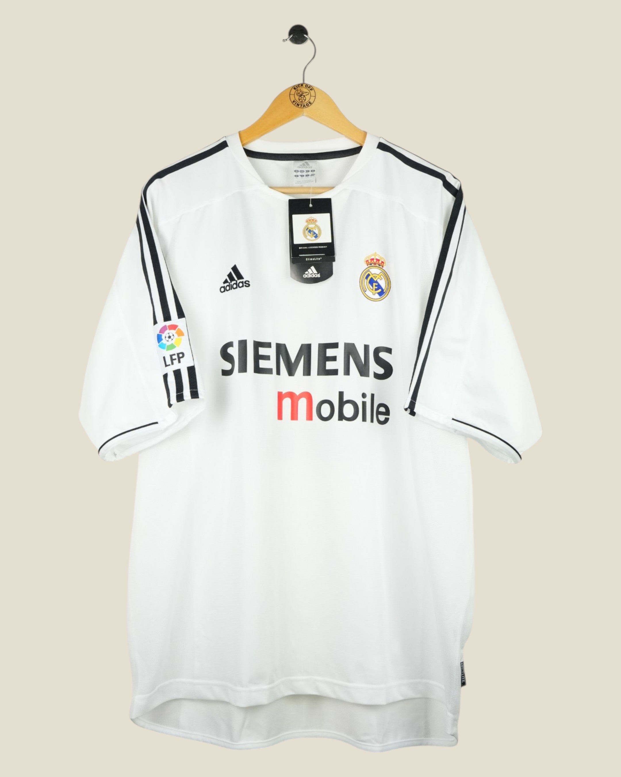 REAL MADRID 2003/04 BECKHAM HOME SHIRT BNWT (XL) ADIDAS