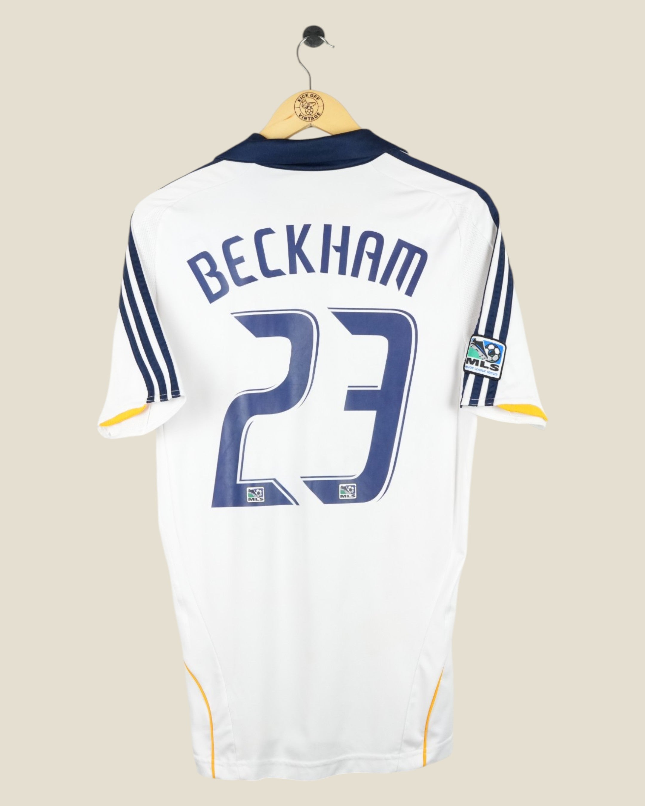 LA GALAXY 2007/08 BECKHAM HOME SHIRT (L) ADIDAS