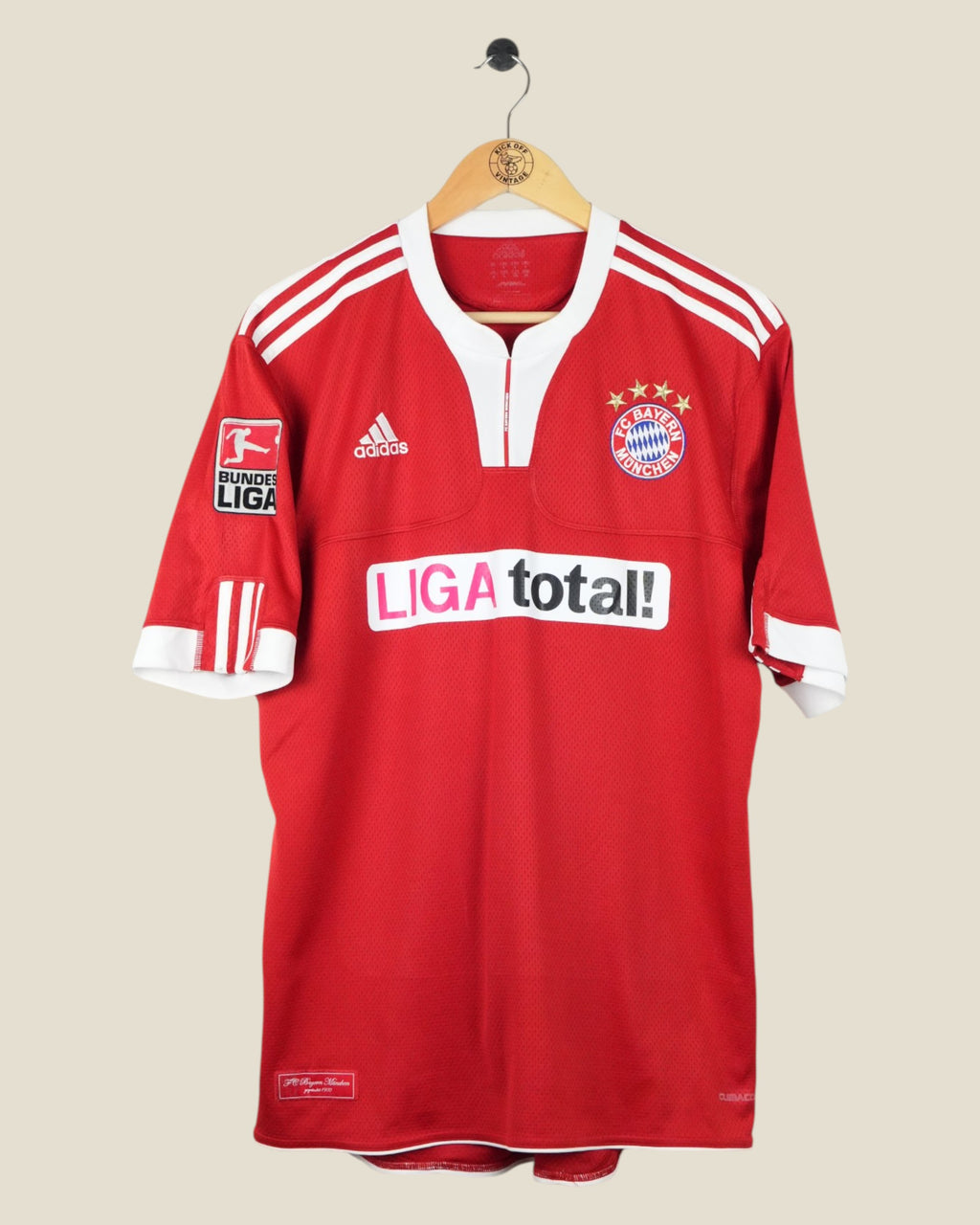 BAYERN MUNICH 2009/10 ROBBEN HOME SHIRT BUNDESLIGA (L) ADIDAS