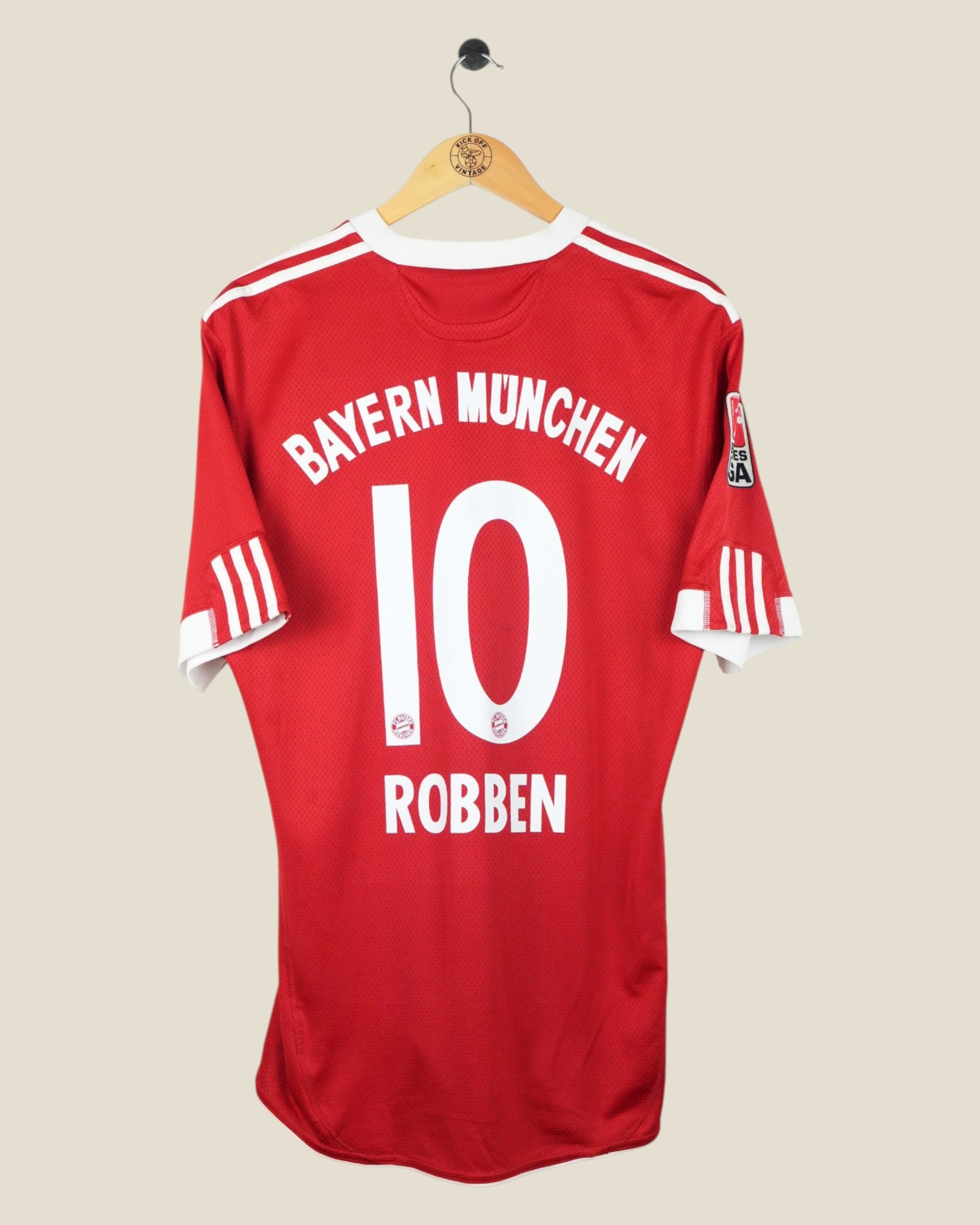 BAYERN MUNICH 2009/10 ROBBEN HOME SHIRT BUNDESLIGA (L) ADIDAS
