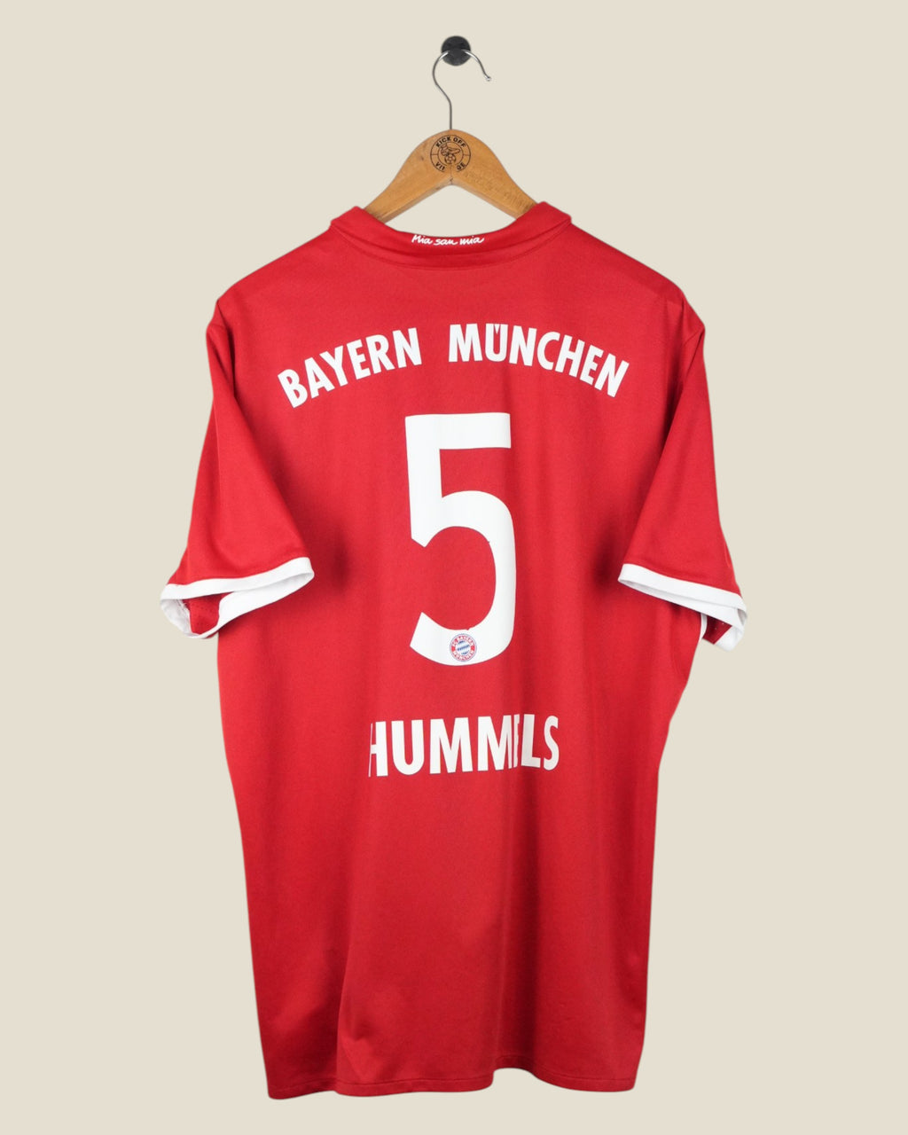 BAYERN MUNICH 2016/17 HUMMELS HOME SHIRT (XL) ADIDAS