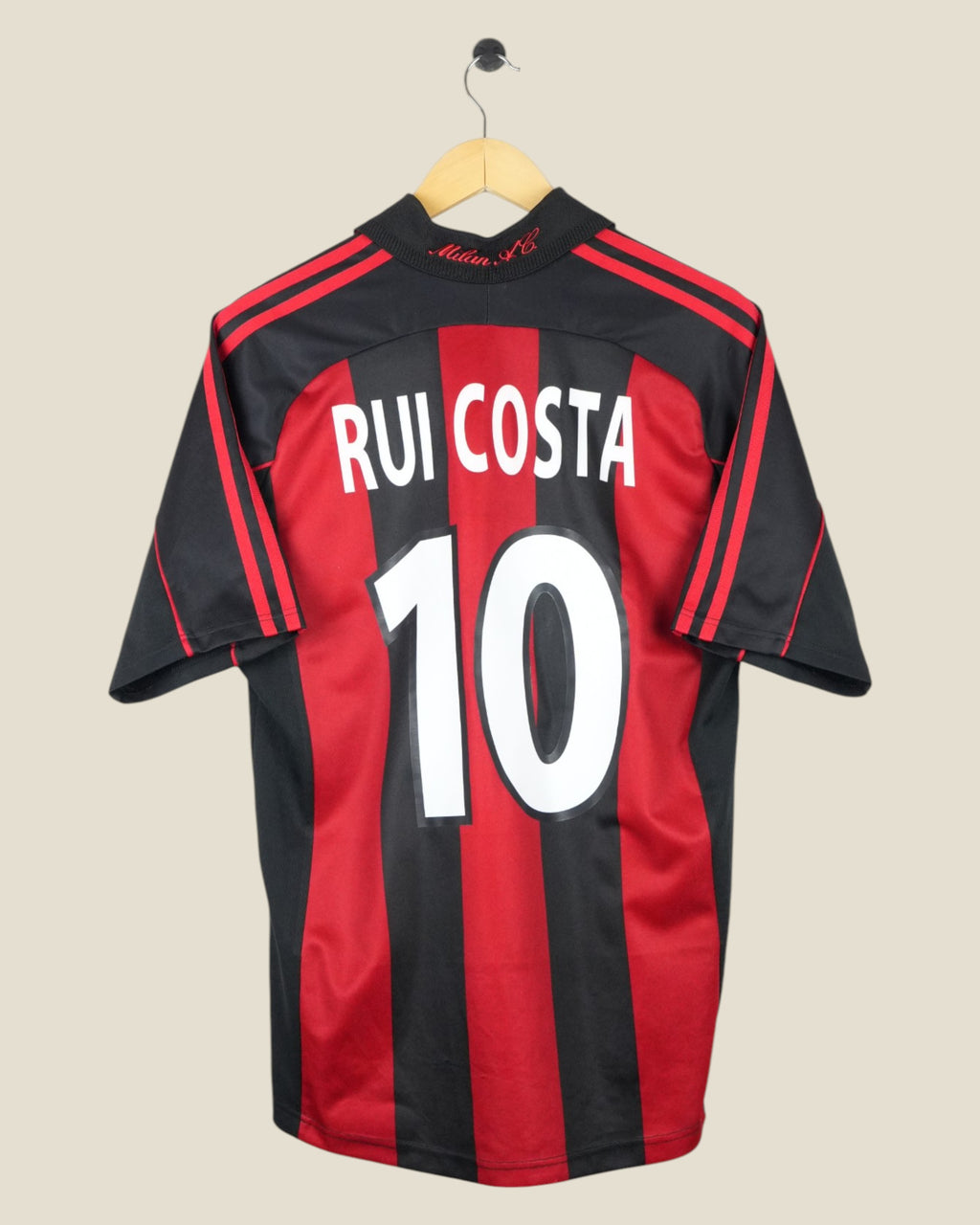 AC MILAN 2000/02 RUI COSTA HOME SHIRT (M) ADIDAS