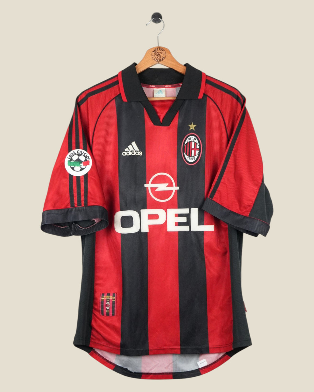 AC MILAN 1998/99 MALDINI HOME SHIRT (L) ADIDAS
