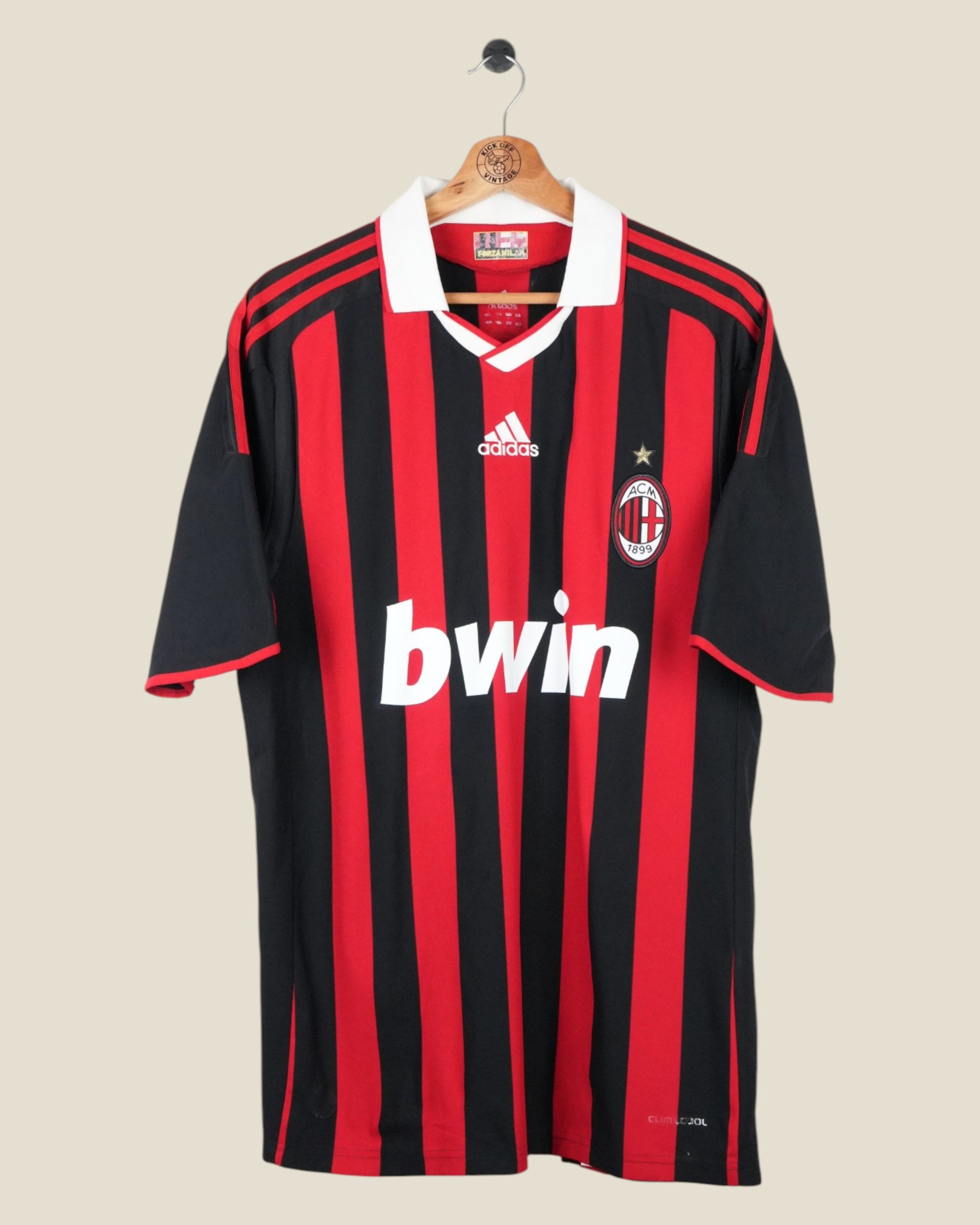 AC MILAN 2009/10 BECKHAM HOME SHIRT (L) ADIDAS
