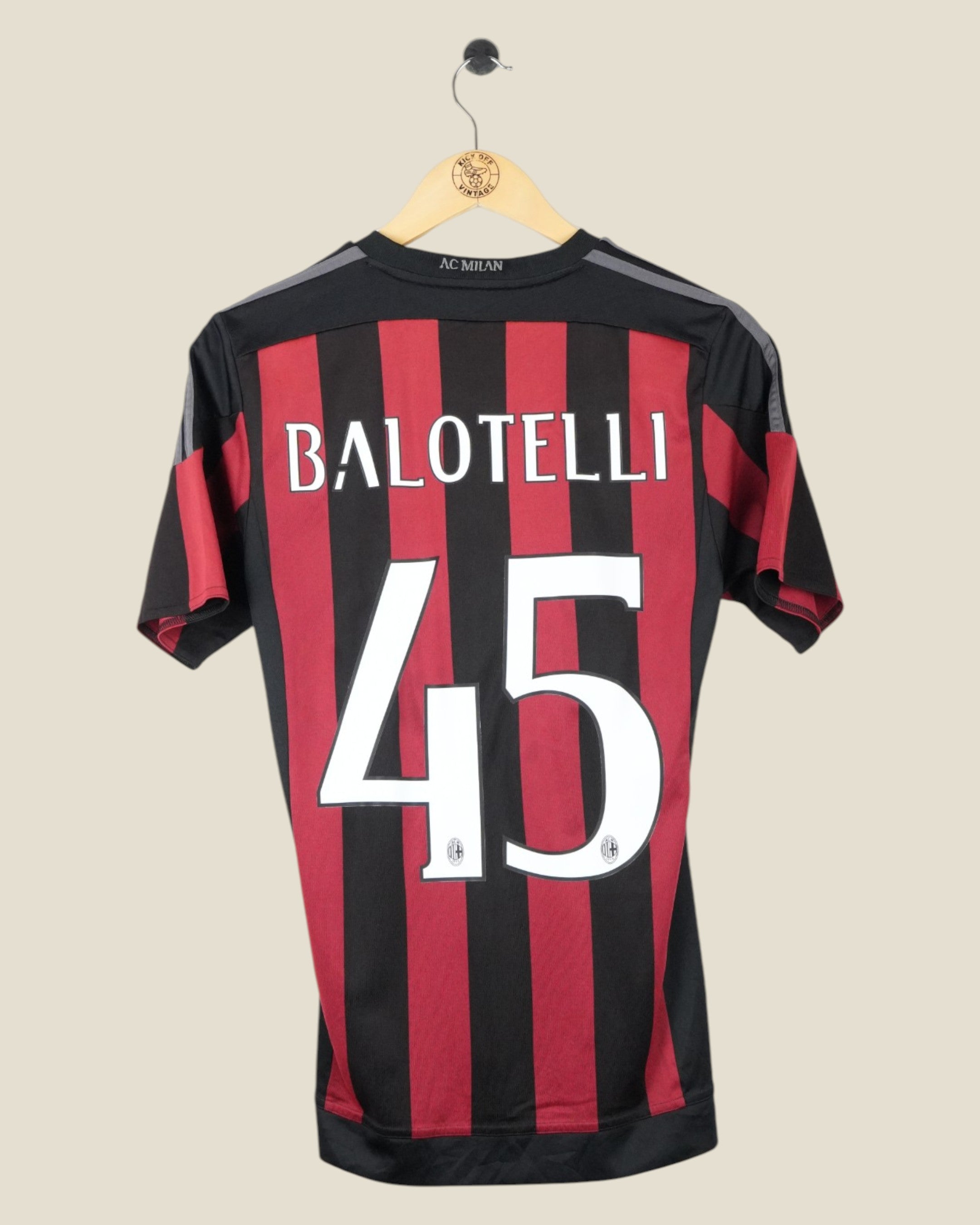 AC MILAN 2015/16 BALOTELLI HOME SHIRT (S) ADIDAS
