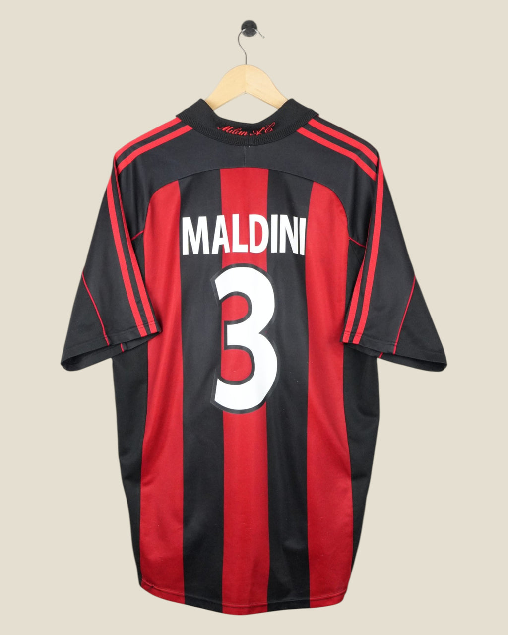 AC MILAN 2000/01 MALDINI HOME SHIRT (XL) ADIDAS