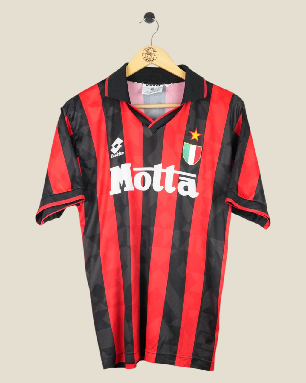 AC MILAN 1993/94 HOME SHIRT (M) LOTTO