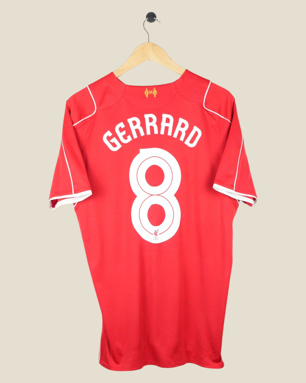LIVERPOOL 2014/15 GERRARD HOME SHIRT (L) WARRIOR