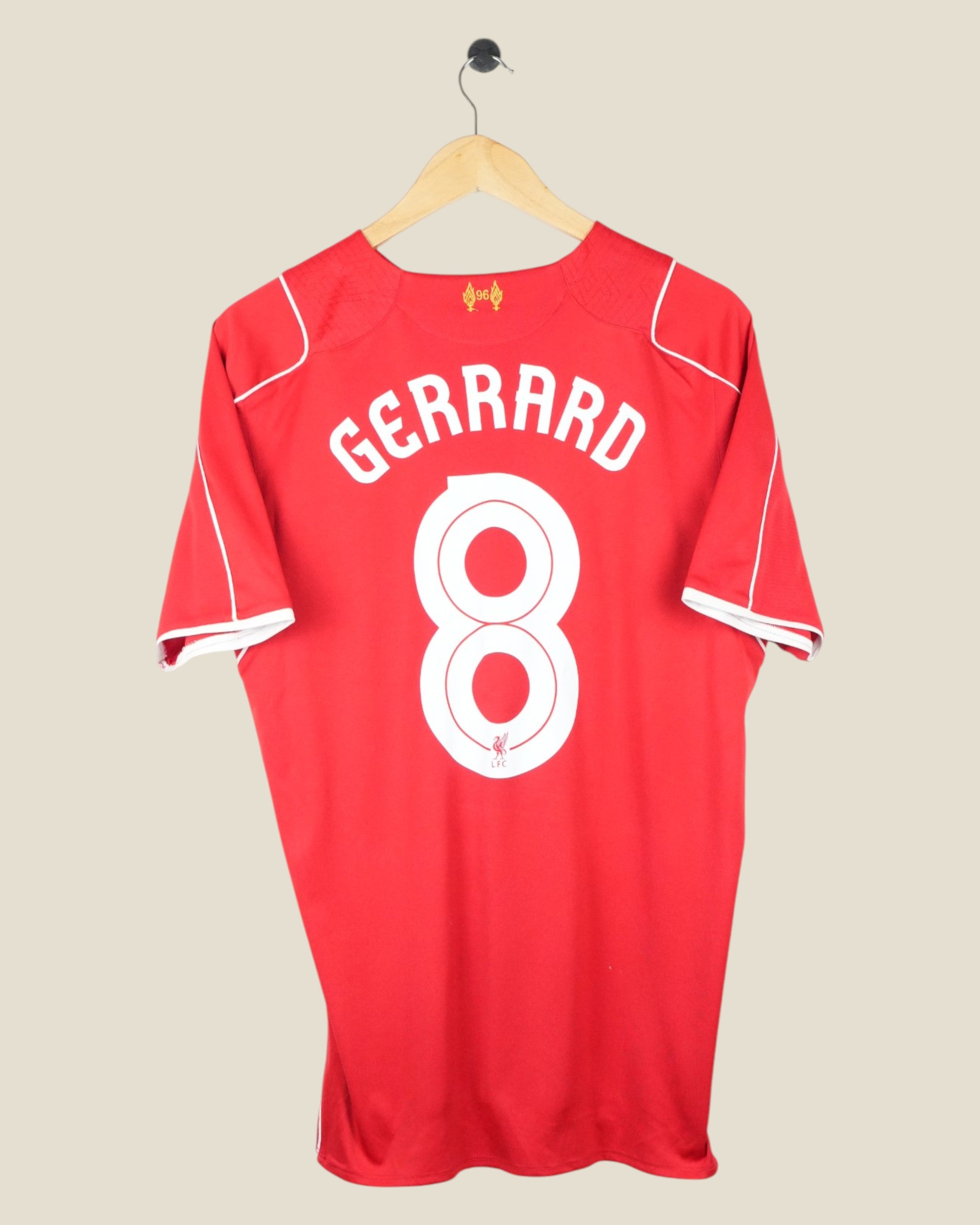 LIVERPOOL 2014/15 GERRARD HOME SHIRT (L) WARRIOR