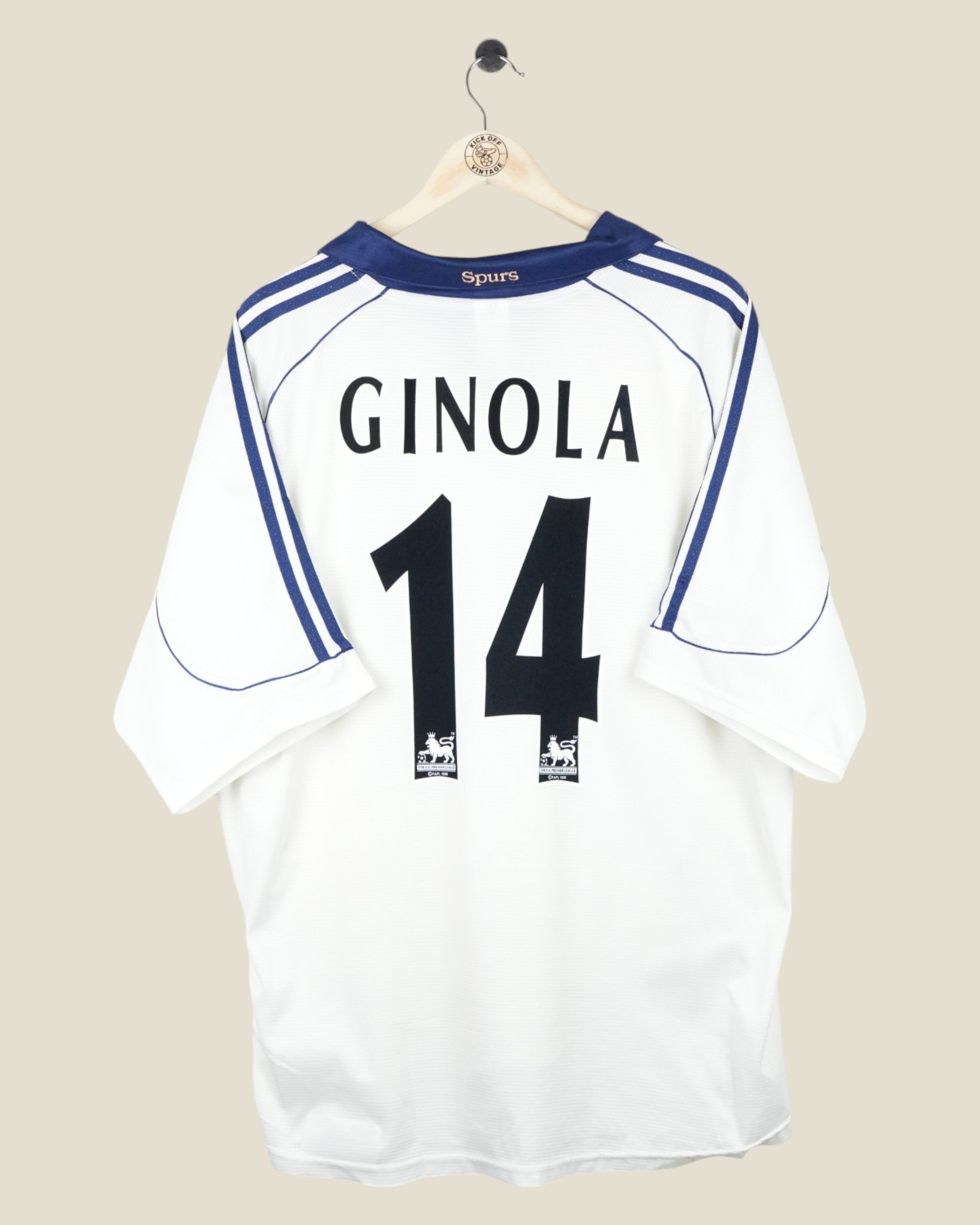 TOTTENHAM HOTSPUR 1999/01 GINOLA HOME SHIRT (XXL) ADIDAS