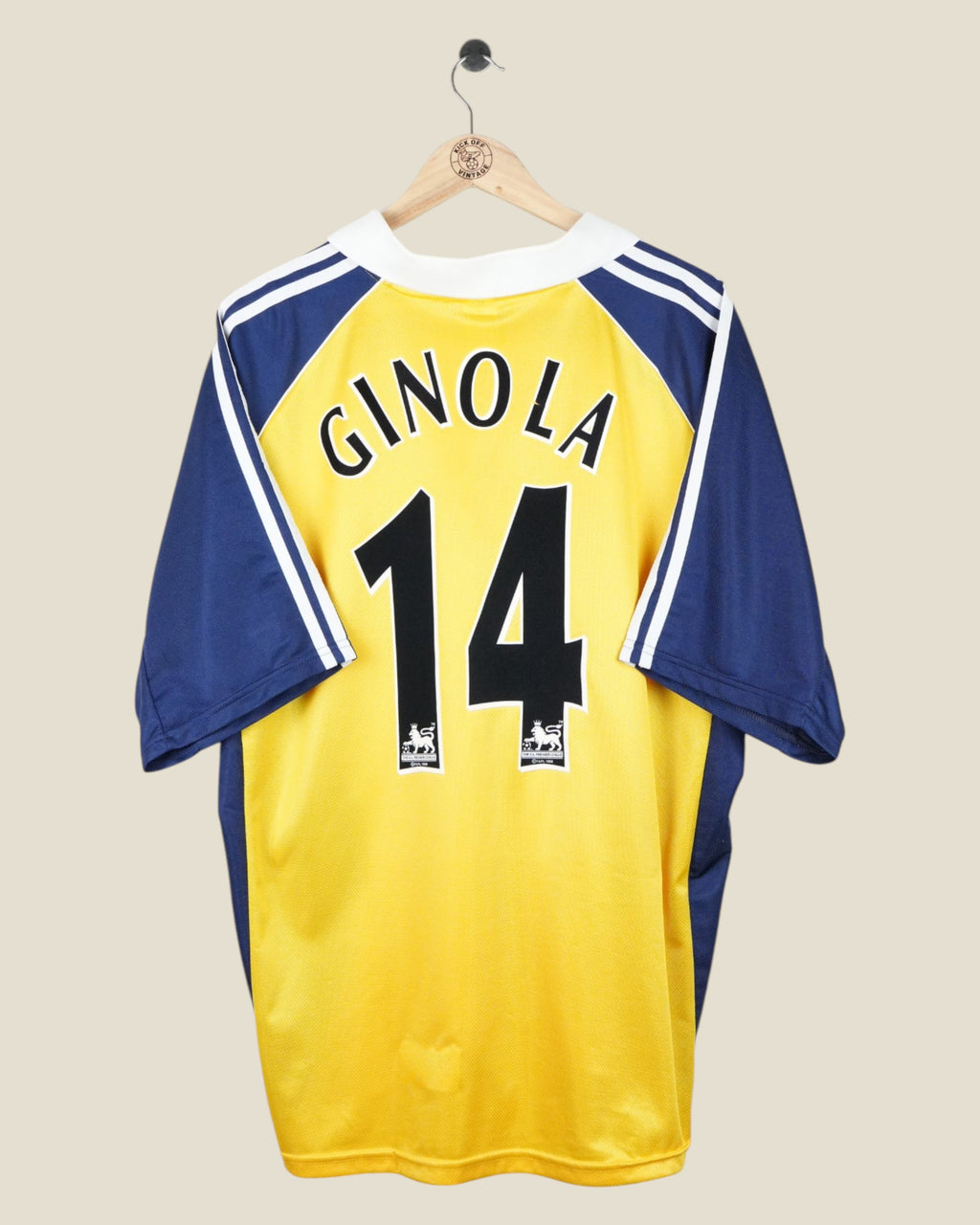 TOTTENHAM HOTSPUR 1999/00 GINOLA AWAY SHIRT (XL) ADIDAS