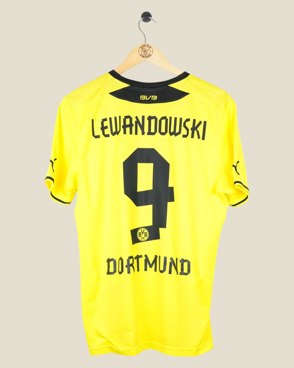 BORUSSIA DORTMUND 2013/14 LEWANDOSKI HOME SHIRT (M) PUMA