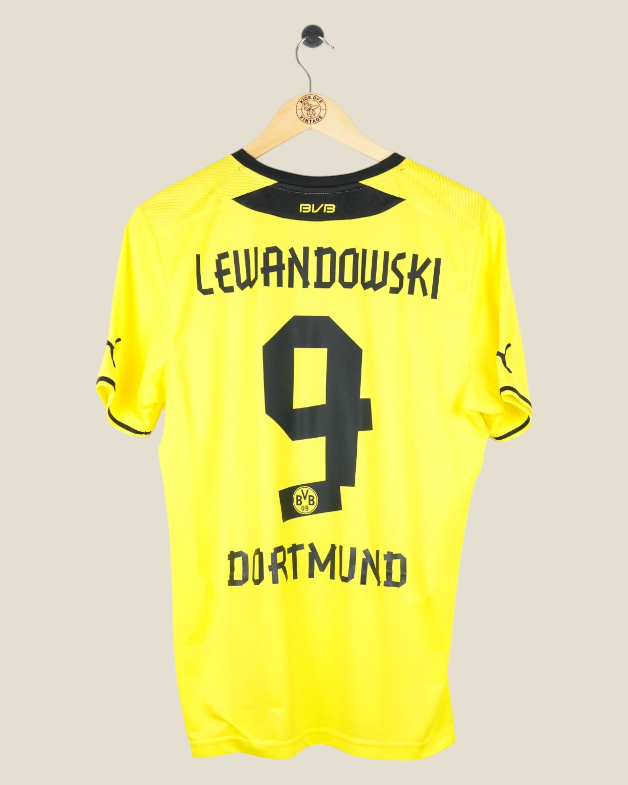BORUSSIA DORTMUND 2013/14 LEWANDOSKI HOME SHIRT (M) PUMA
