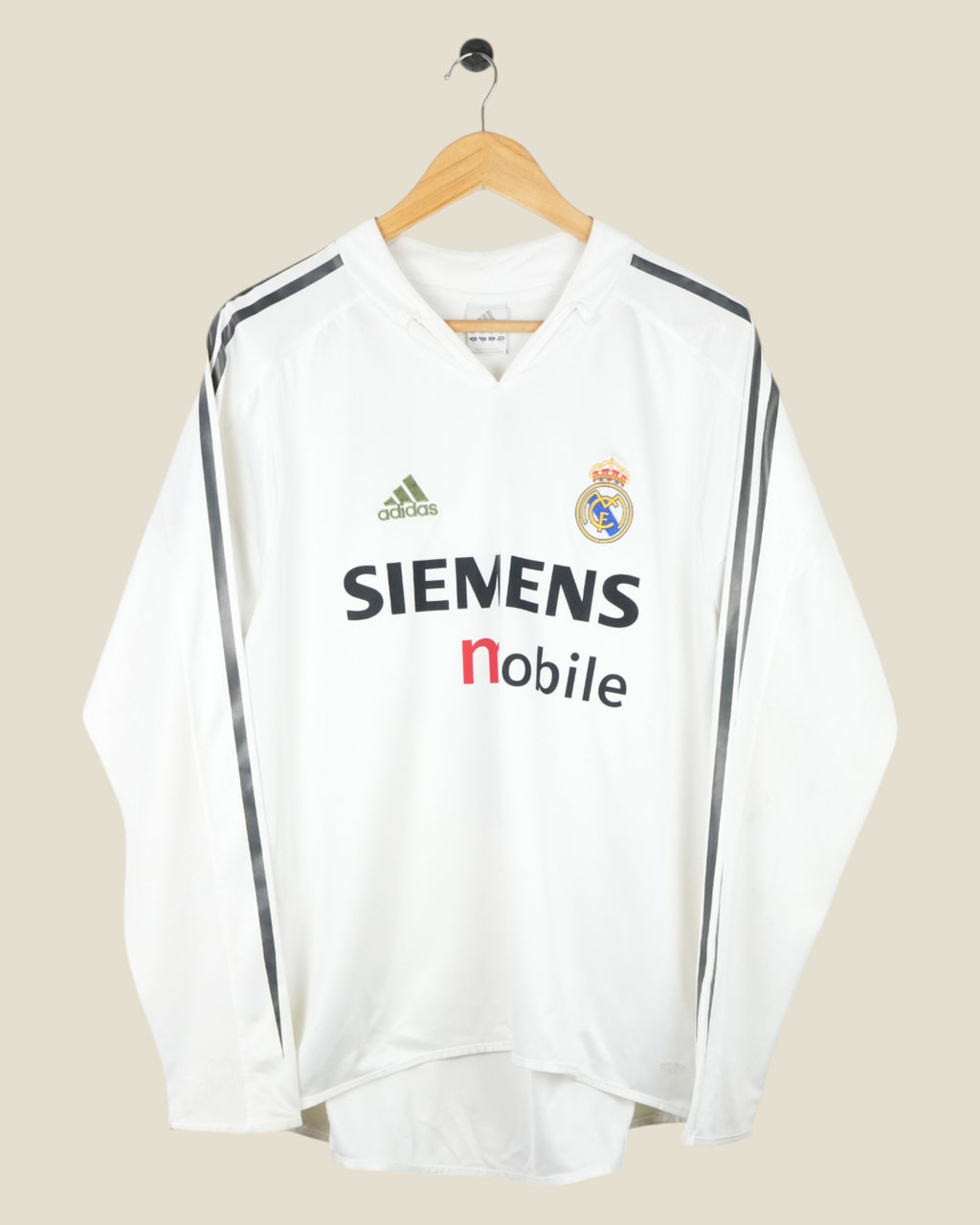 REAL MADRID 2004/05 RONALDO HOME SHIRT L/S LA LIGA (M) ADIDAS