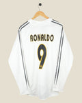 REAL MADRID 2004/05 RONALDO HOME SHIRT L/S LA LIGA (M) ADIDAS