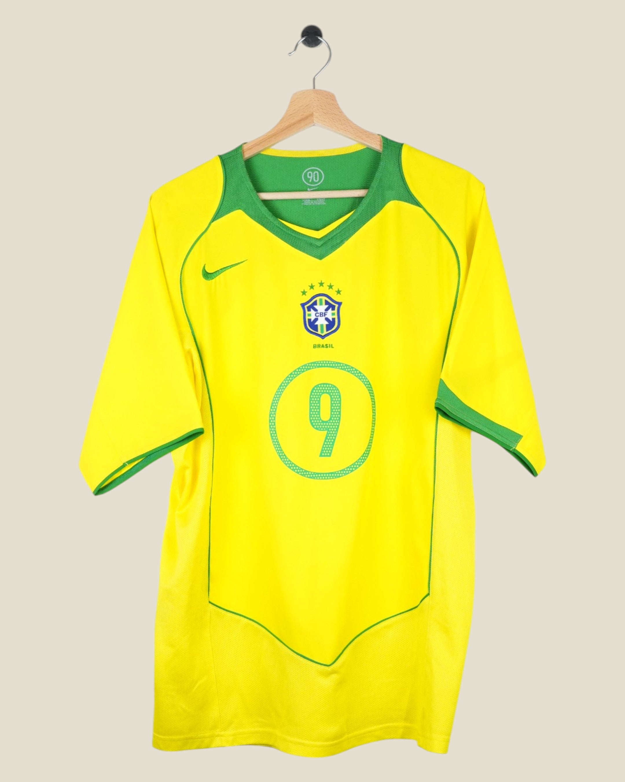 BRAZIL 2004 RONALDO HOME SHIRT (L) NIKE