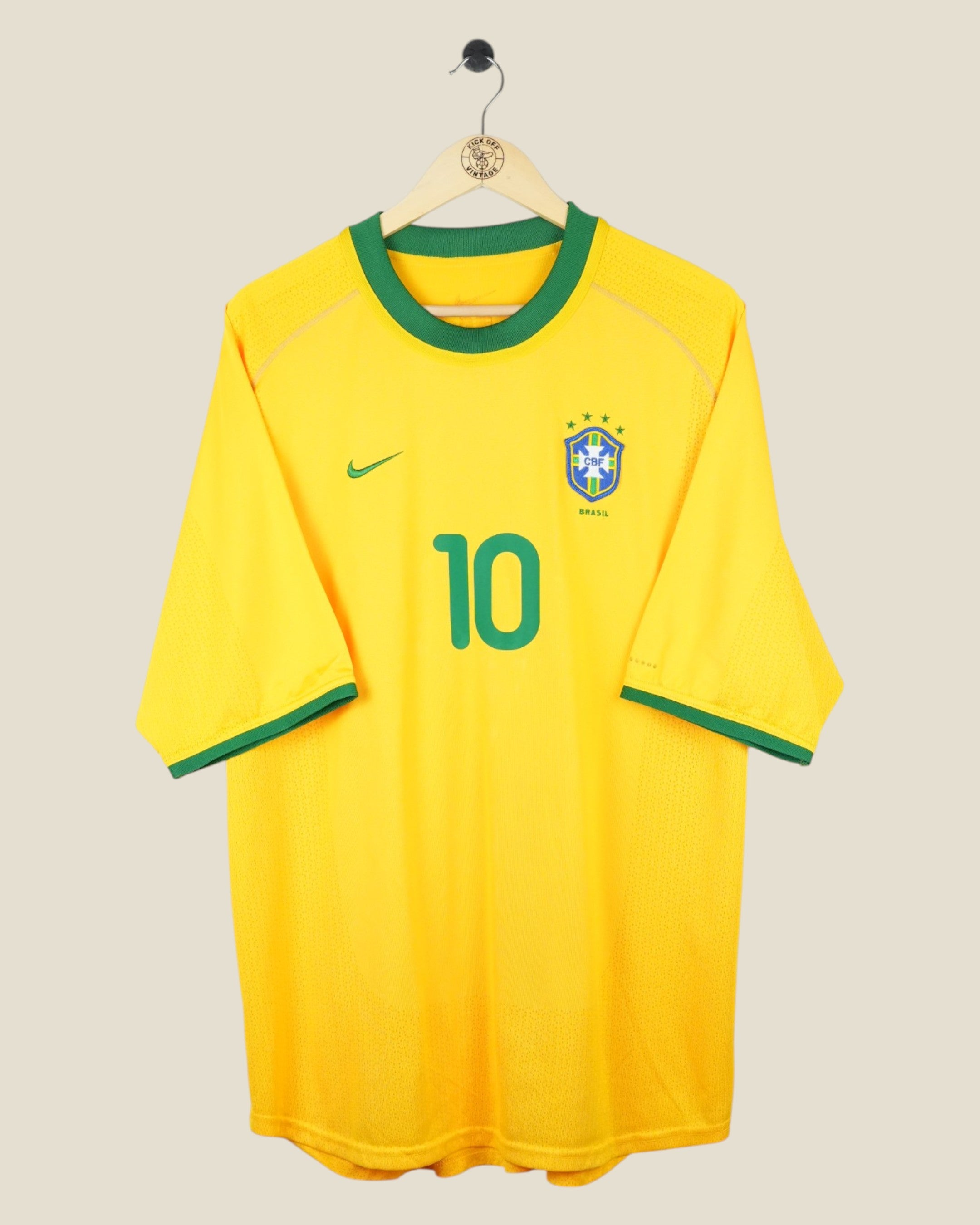BRAZIL 2000 RIVALDO HOME SHIRT (L/XL) NIKE