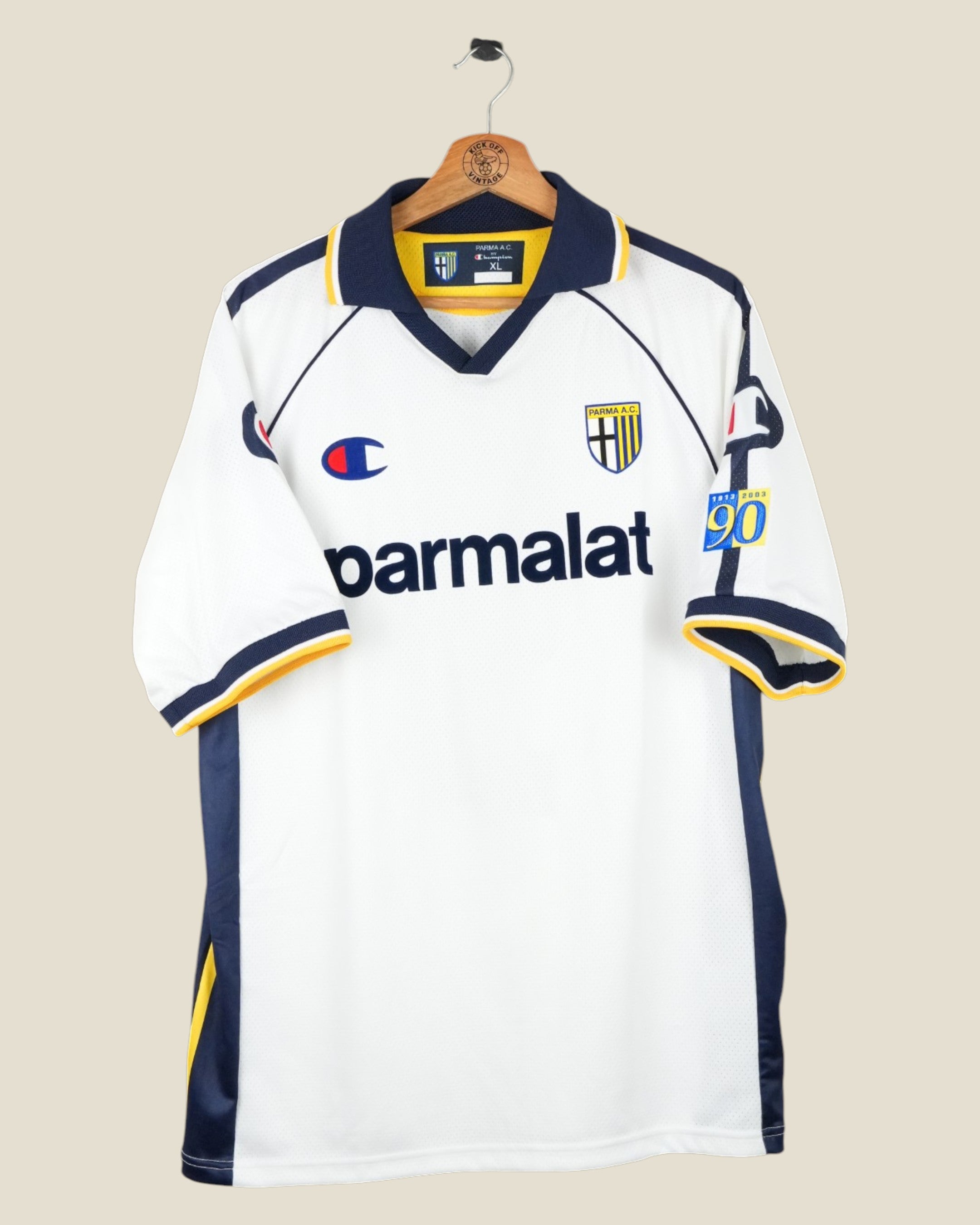 PARMA 2003/04 ADRIANO AWAY SHIRT (XL) CHAMPION