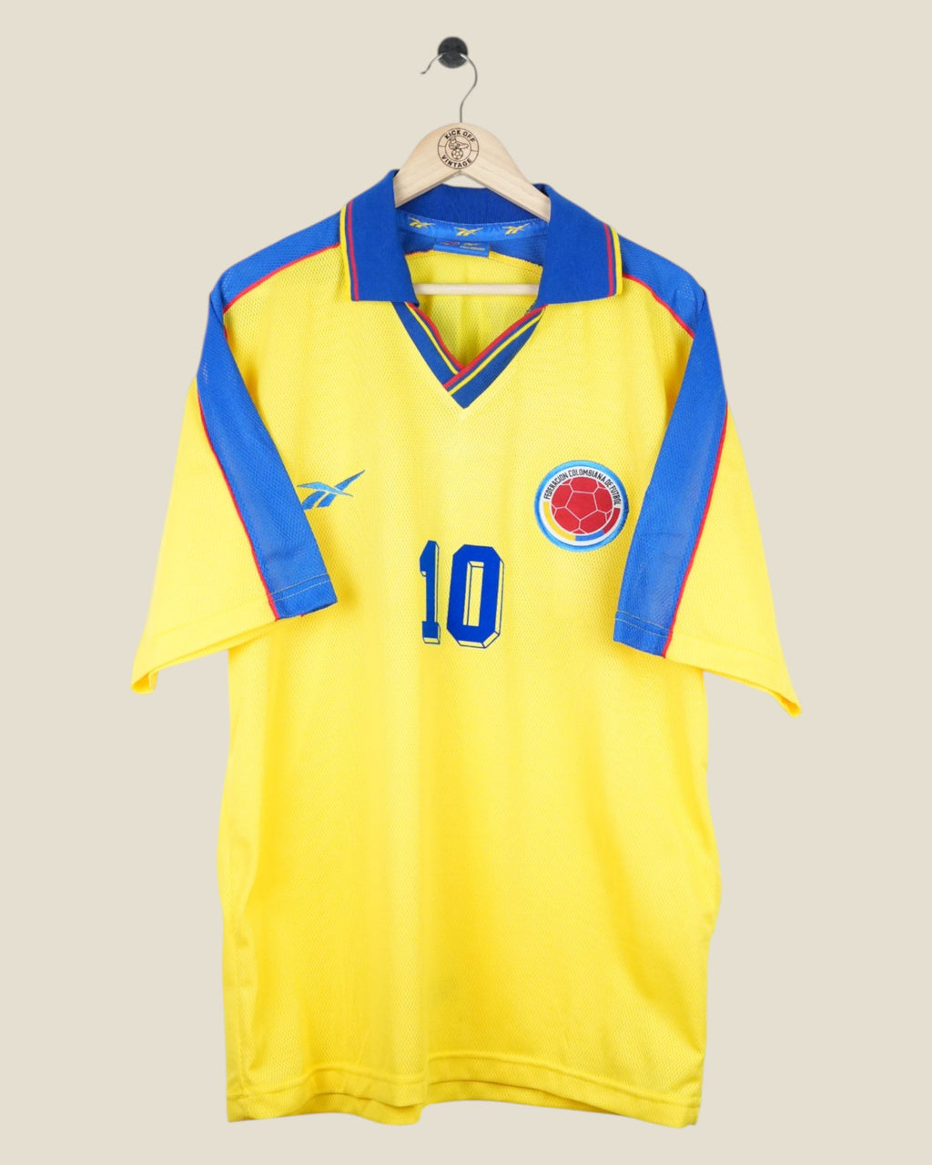 COLOMBIA 1998 VALDERRAMA HOME SHIRT (XL) REEBOK