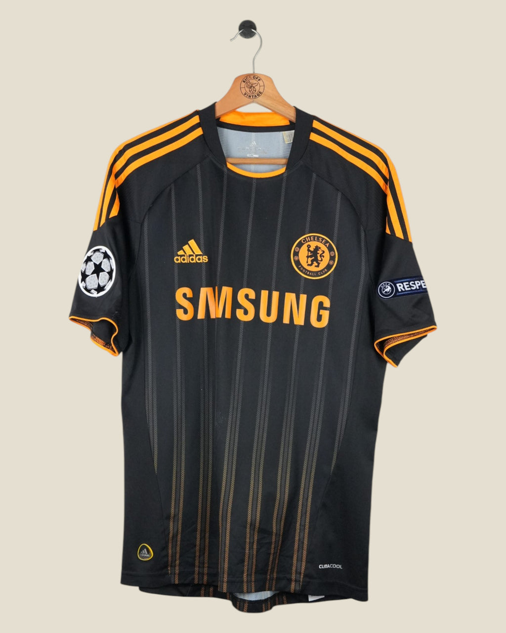 CHELSEA 2010/11 DROGBA AWAY SHIRT UCL (M/L) ADIDAS