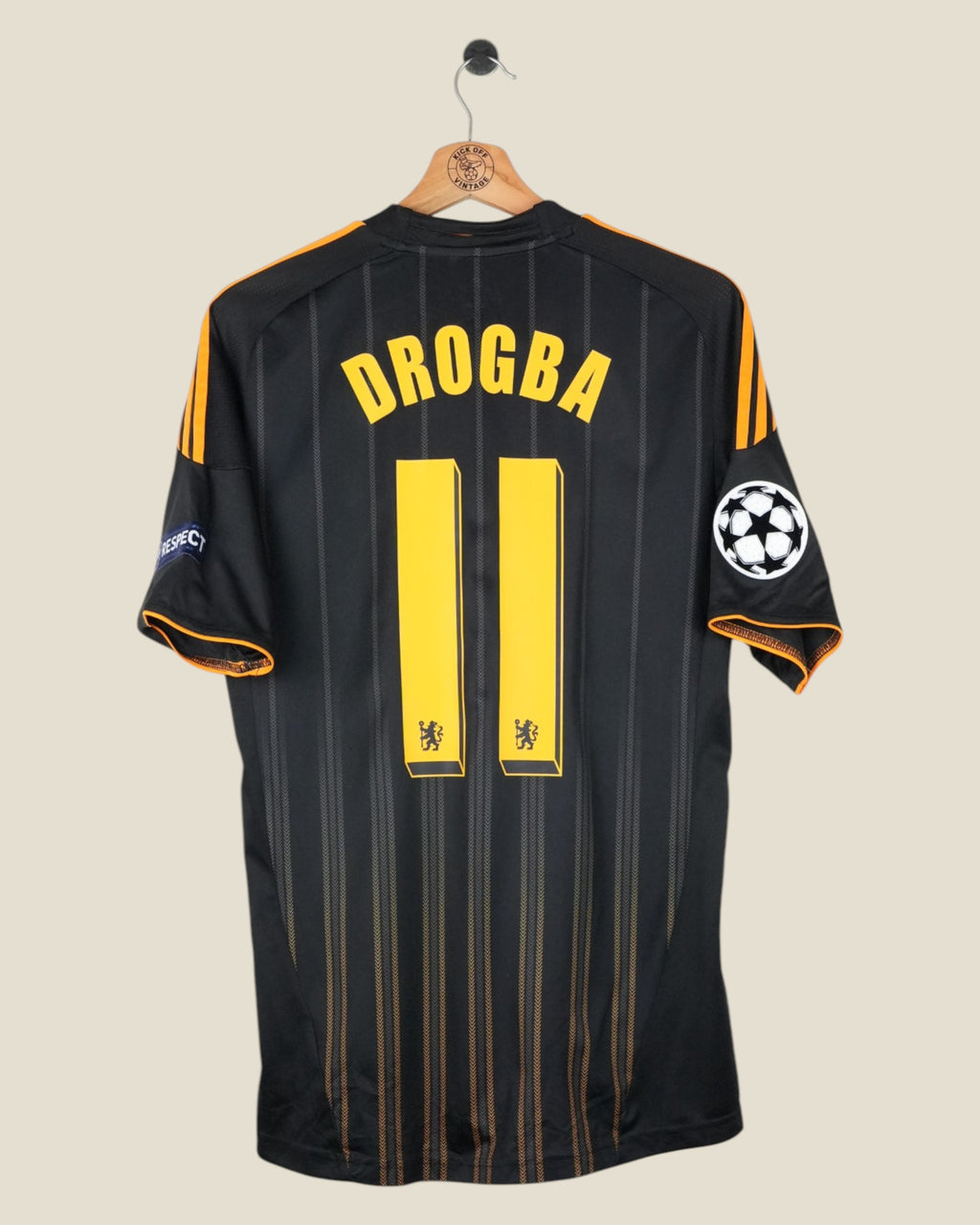 CHELSEA 2010/11 DROGBA AWAY SHIRT UCL (M/L) ADIDAS
