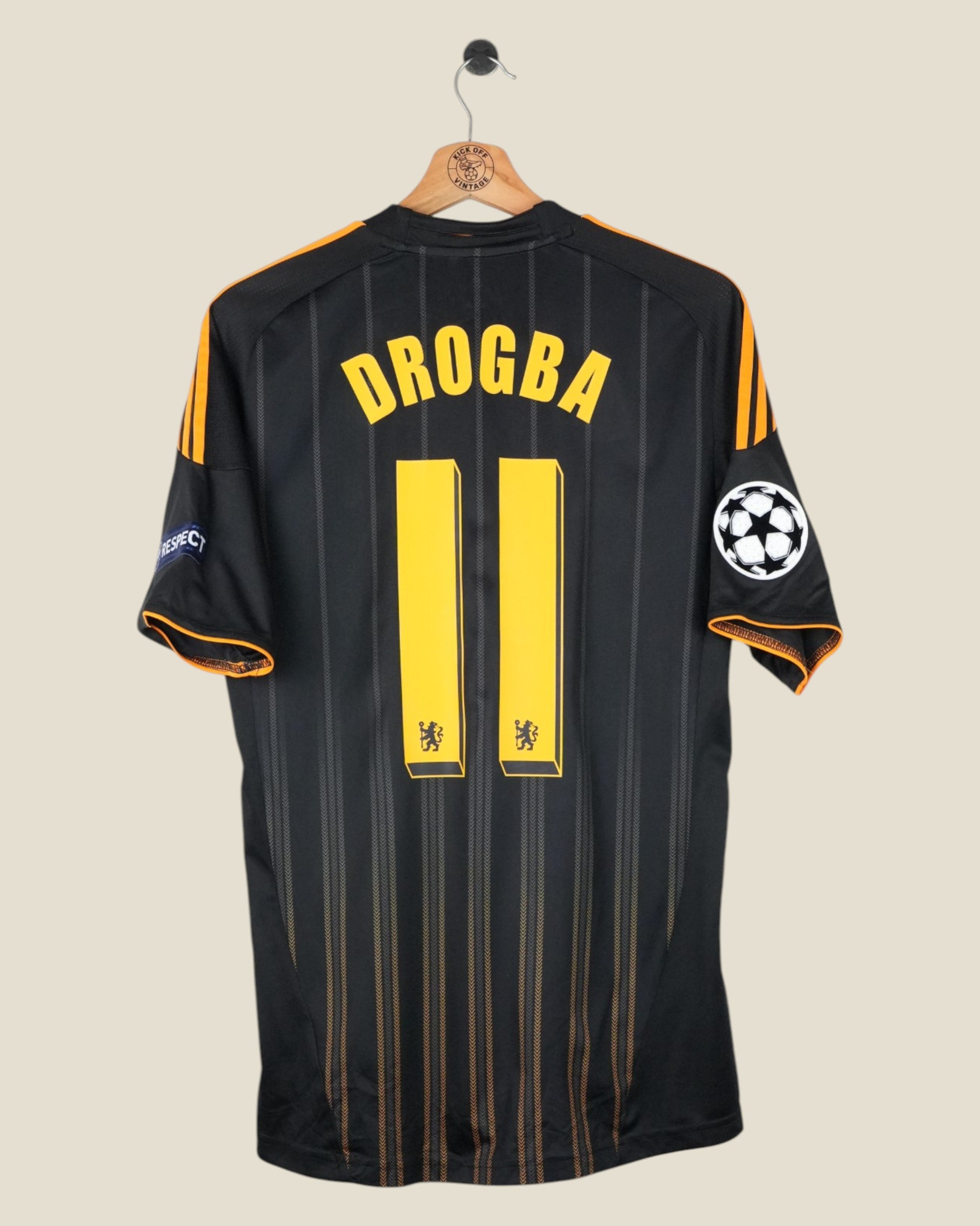 CHELSEA 2010/11 DROGBA AWAY SHIRT UCL (M/L) ADIDAS