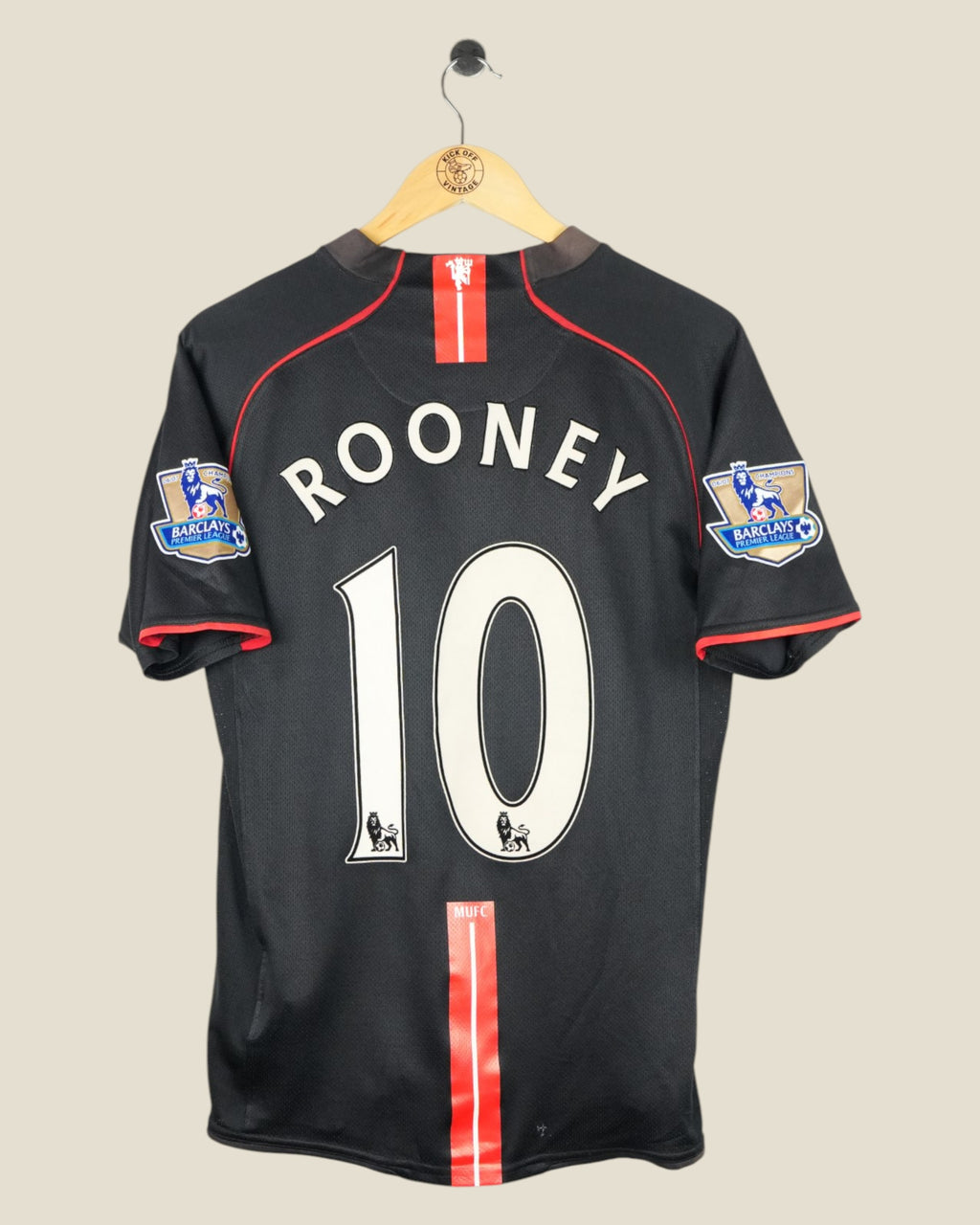 MANCHESTER UNITED 2007/08 ROONEY AWAY SHIRT EPL (M) NIKE