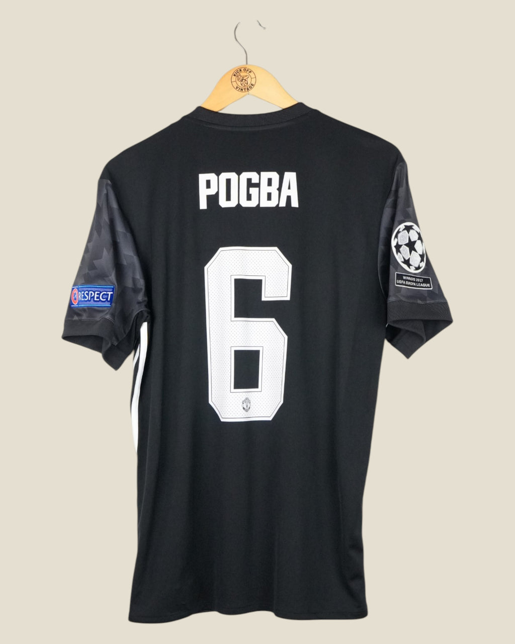 MANCHESTER UNITED 2017/18 POGBA UCL AWAY SHIRT (M) ADIDAS