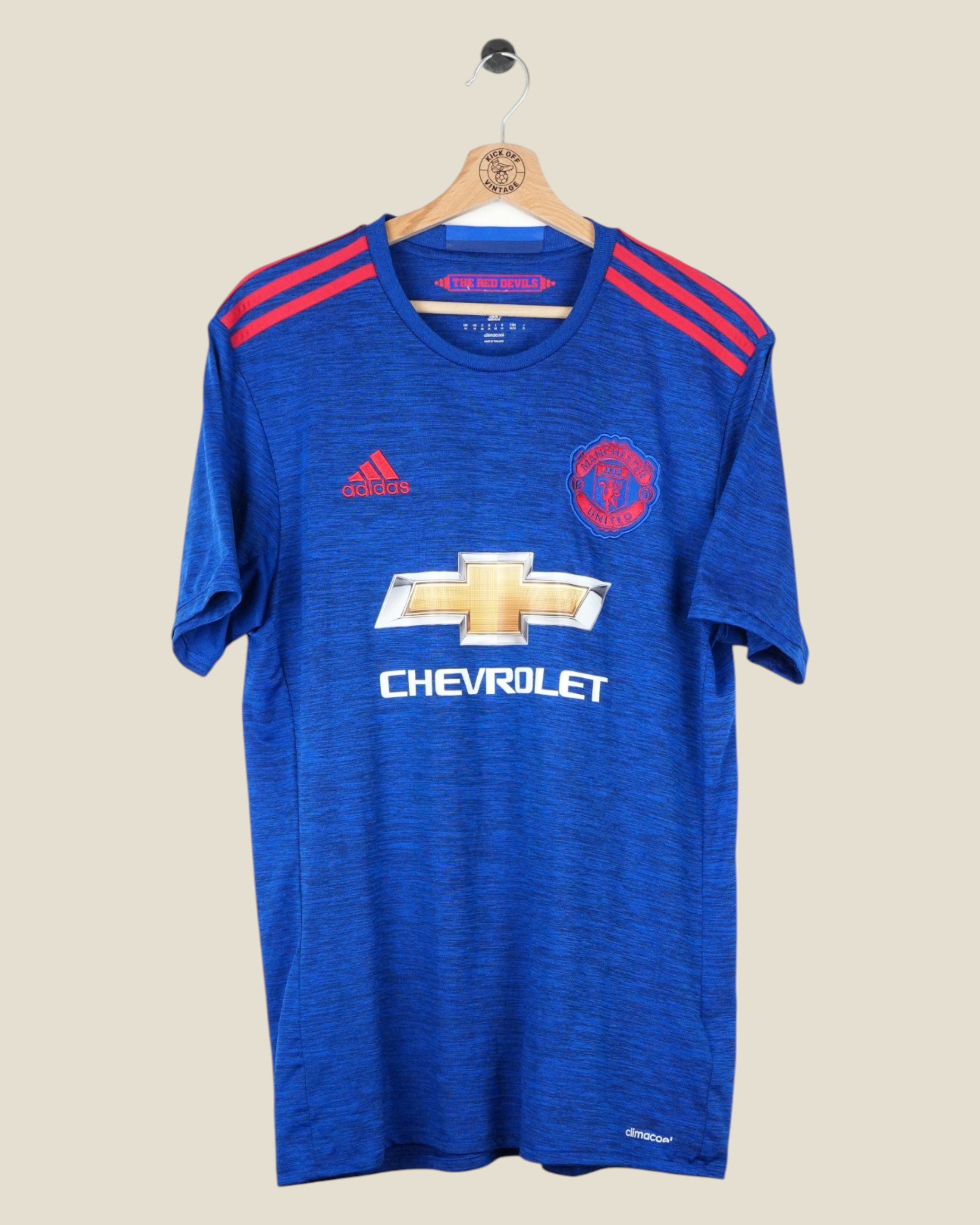 MANCHESTER UNITED 2016/17 POGBA AWAY SHIRT (M) ADIDAS