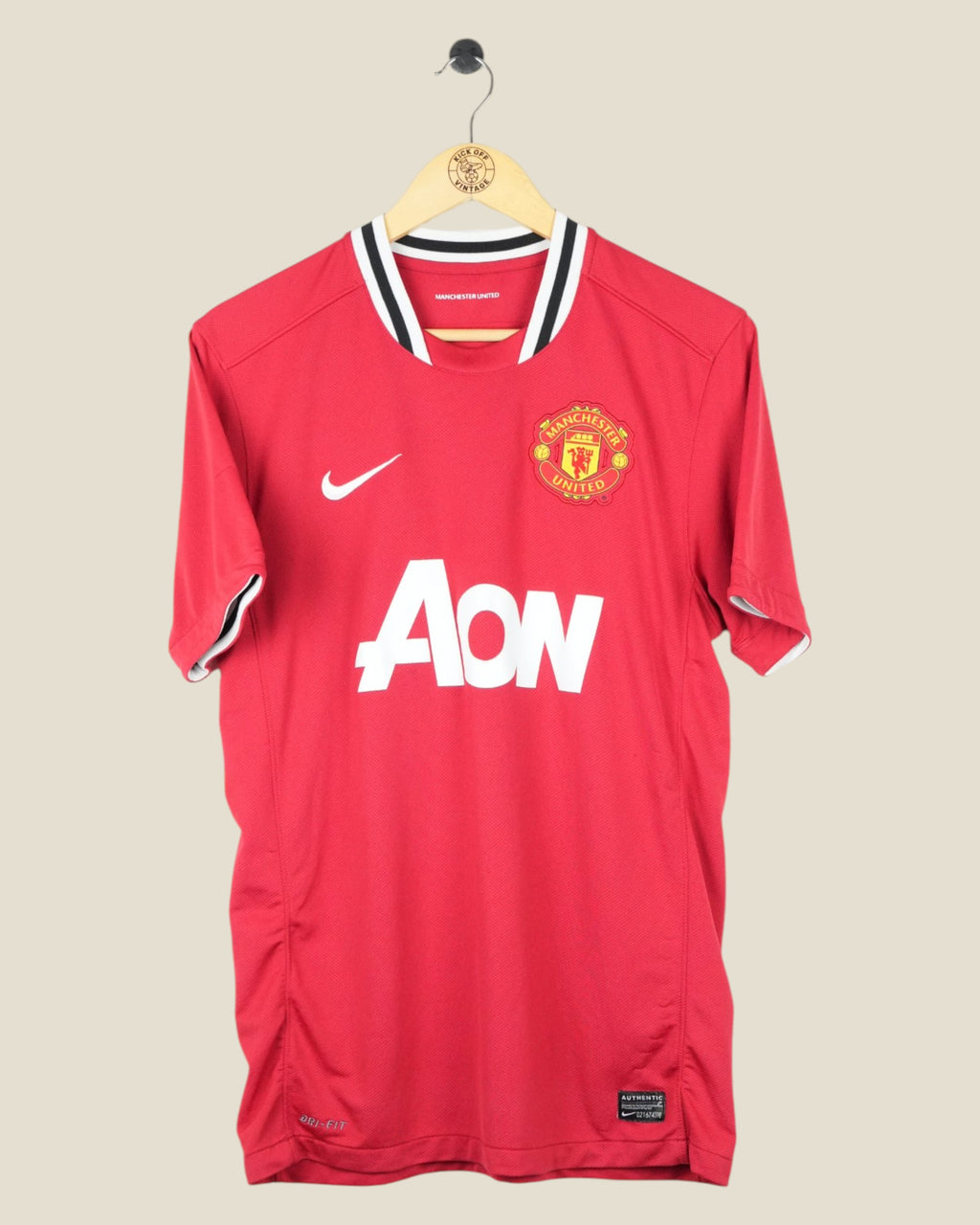 MANCHESTER UNITED 2011/12 NEVILLE HOME SHIRT (M) NIKE