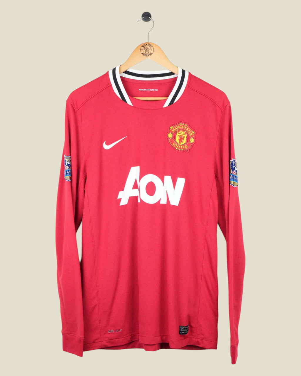 MANCHESTER UNITED 2011/12 ROONEY HOME SHIRT L/S (M) NIKE