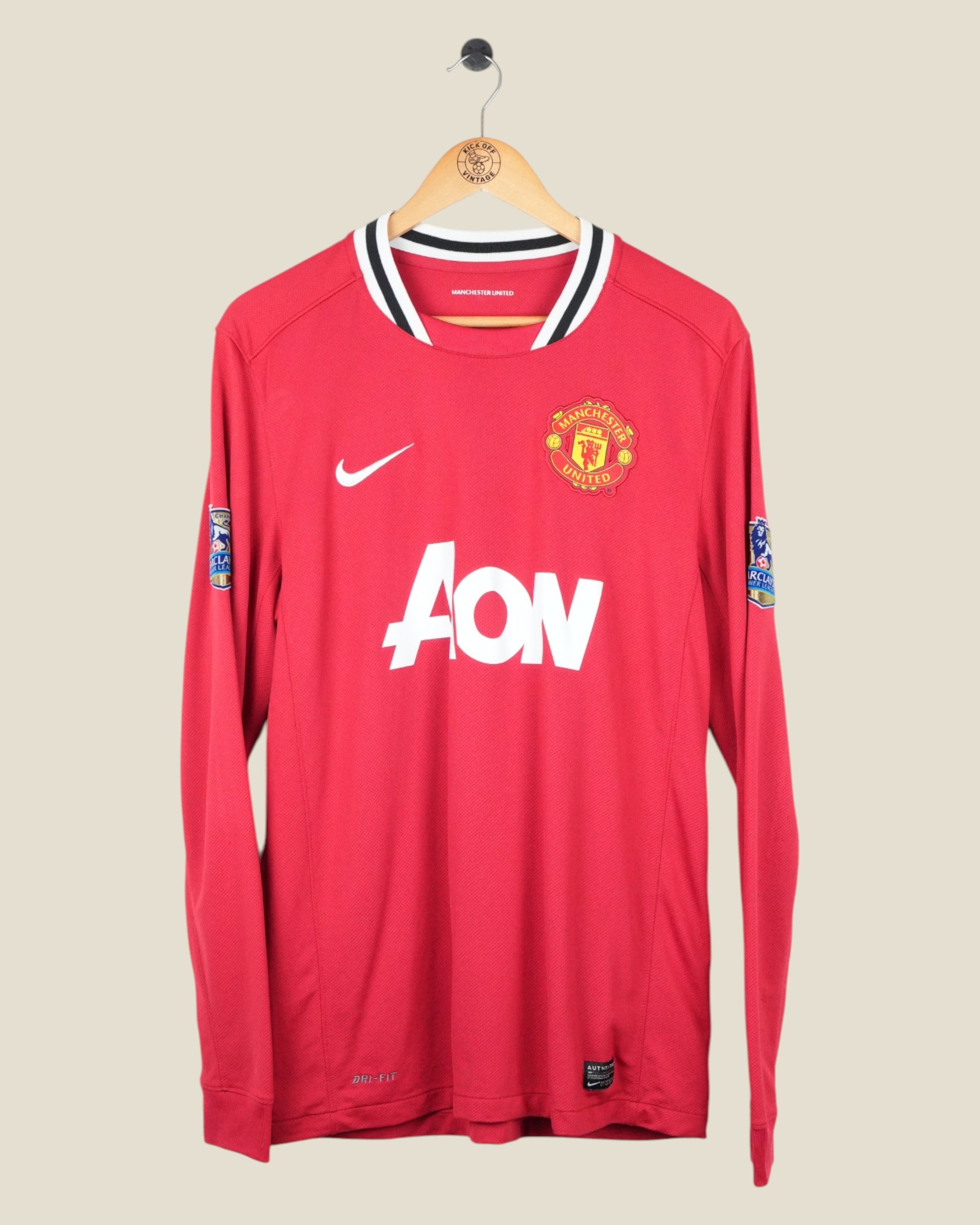 MANCHESTER UNITED 2011/12 ROONEY HOME SHIRT L/S (M) NIKE