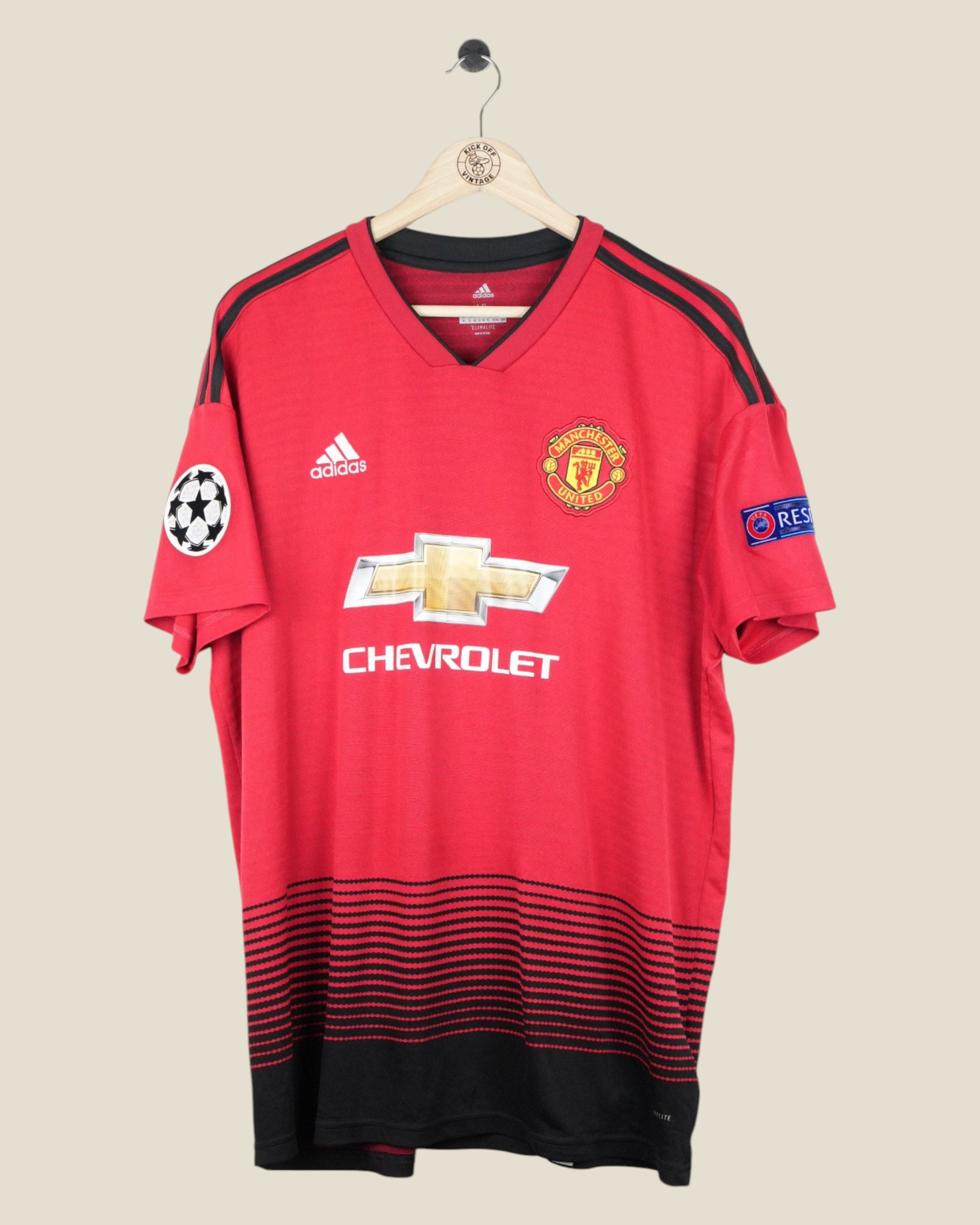 MANCHESTER UNITED 2018/19 MATA HOME SHIRT UCL (XL) ADIDAS