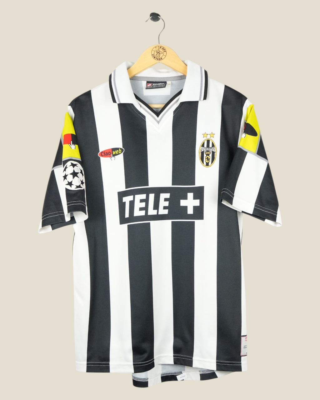 JUVENTUS 2000/01 ZIDANE HOME SHIRT UCL (M) LOTTO