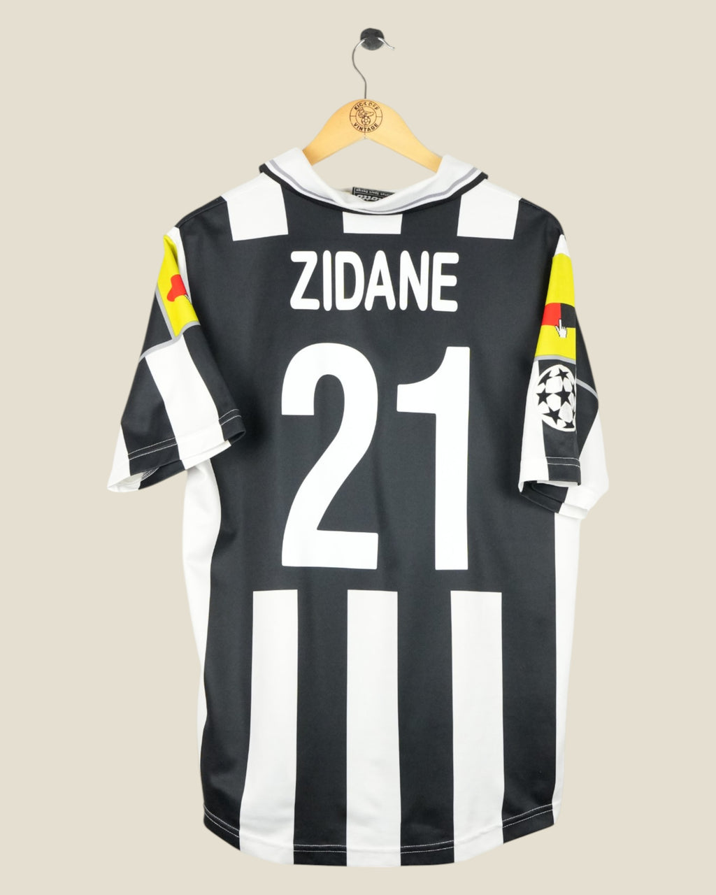 JUVENTUS 2000/01 ZIDANE HOME SHIRT UCL (M) LOTTO