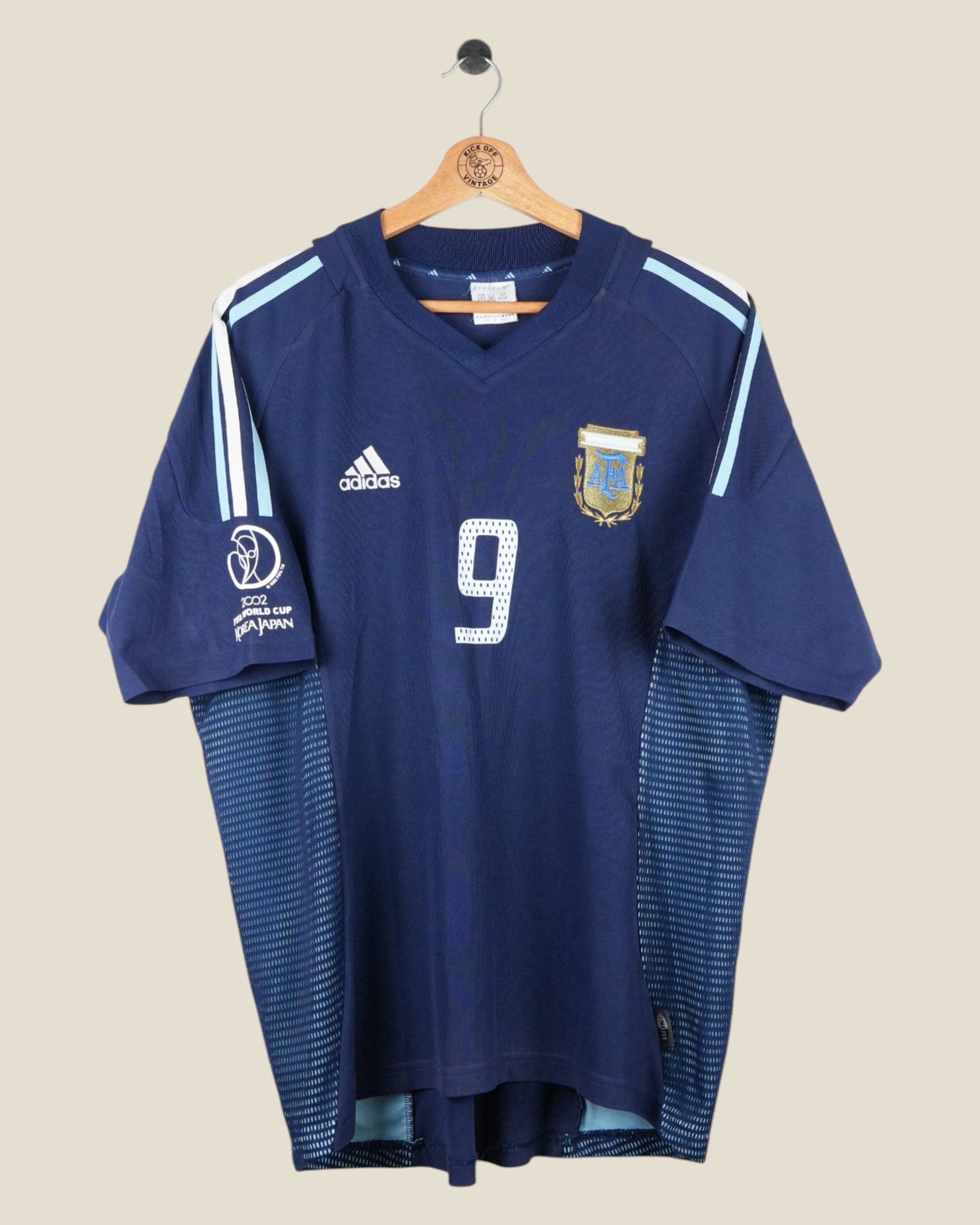 ARGENTINA 2002/04 BATISTUTA SIGNED AWAY SHIRT (L/XL) ADIDAS