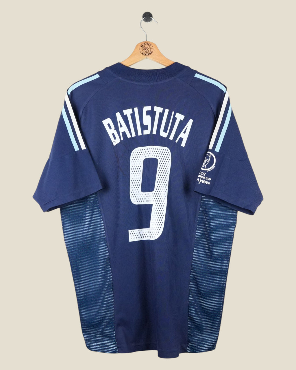 ARGENTINA 2002/04 BATISTUTA SIGNED AWAY SHIRT (L/XL) ADIDAS