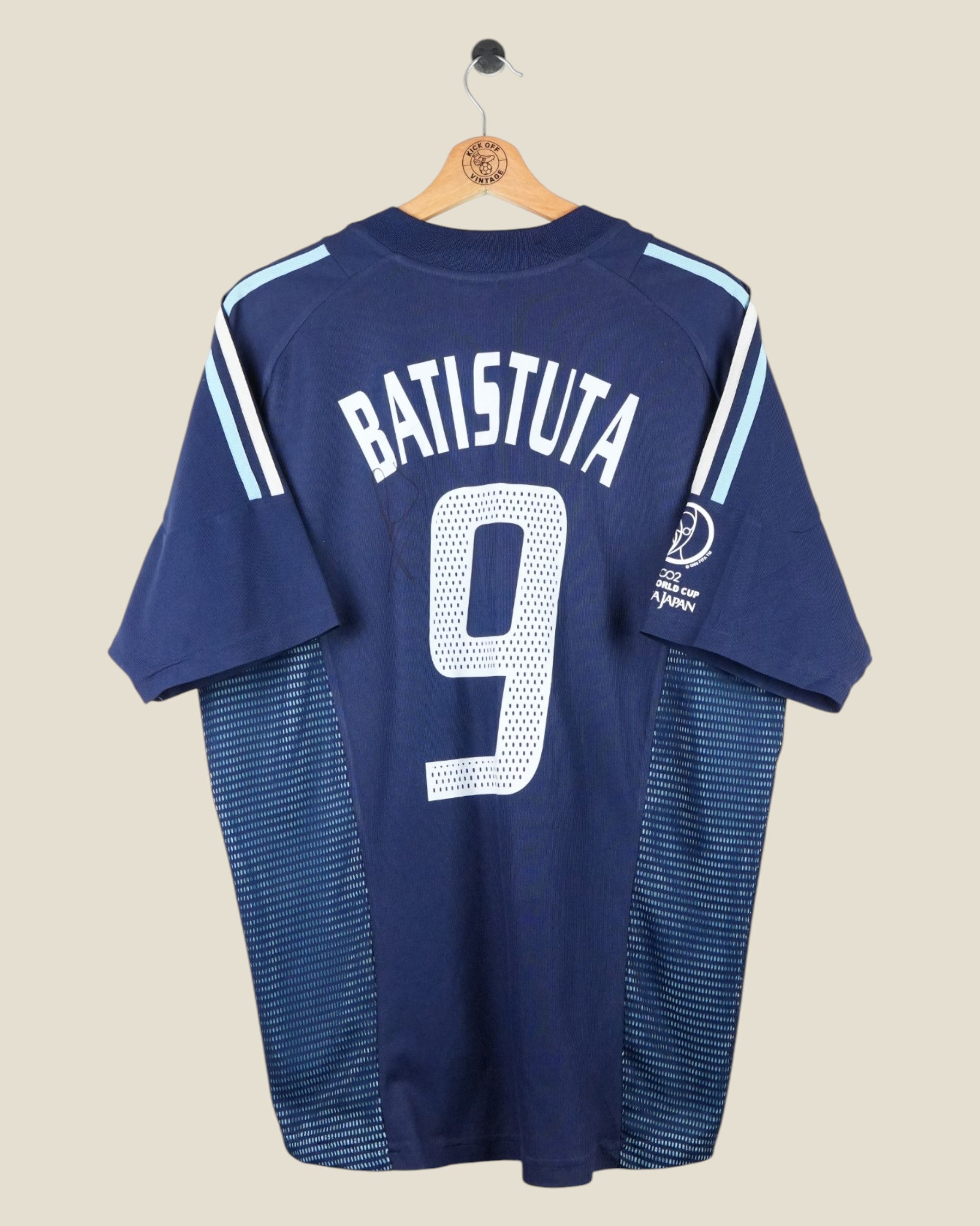 ARGENTINA 2002/04 BATISTUTA SIGNED AWAY SHIRT (L/XL) ADIDAS