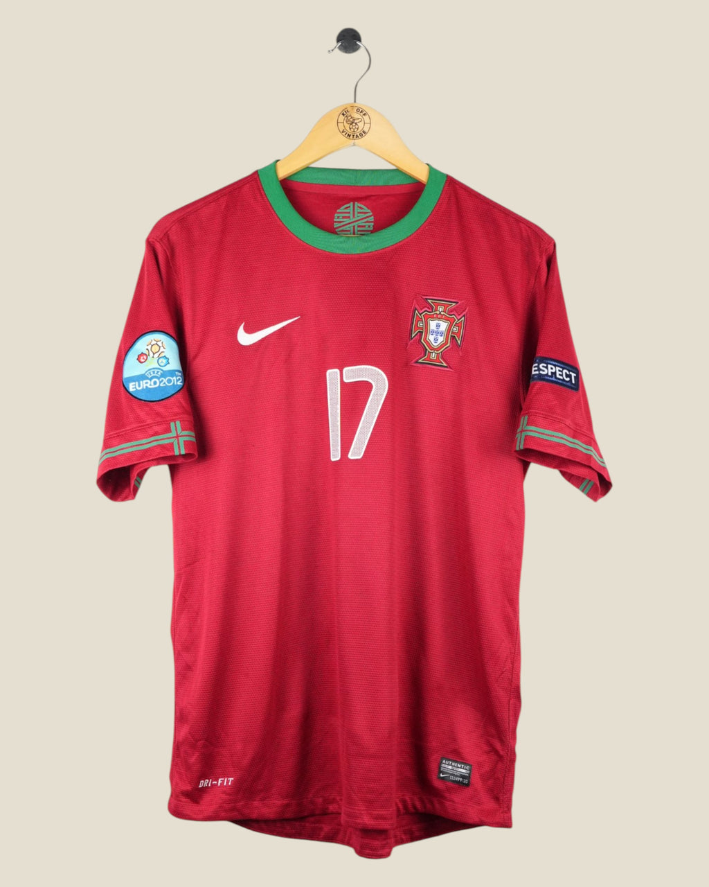 PORTUGAL 2012 NANI SIGNED HOME SHIRT (M) NIKE