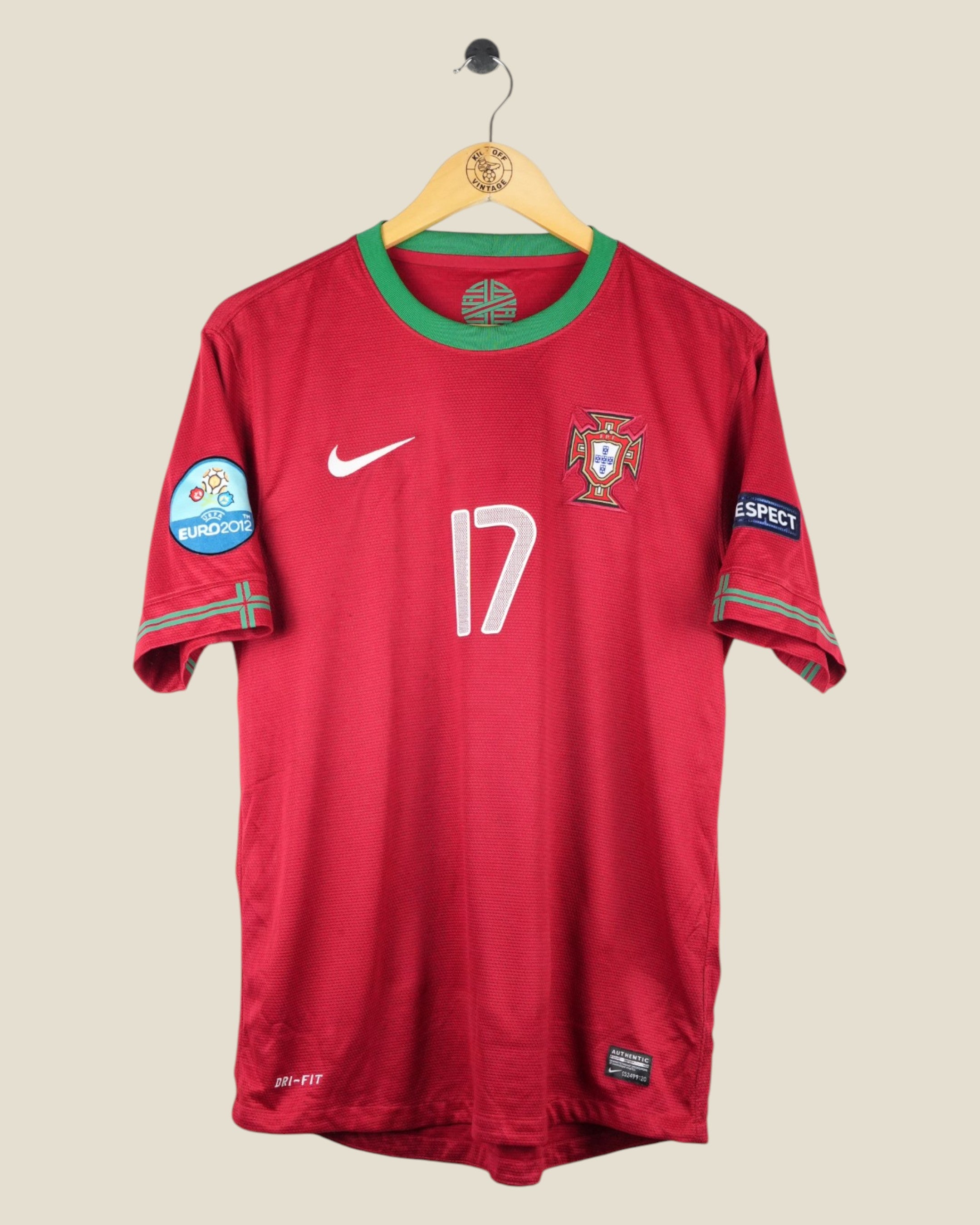 PORTUGAL 2012 NANI SIGNED HOME SHIRT (M) NIKE