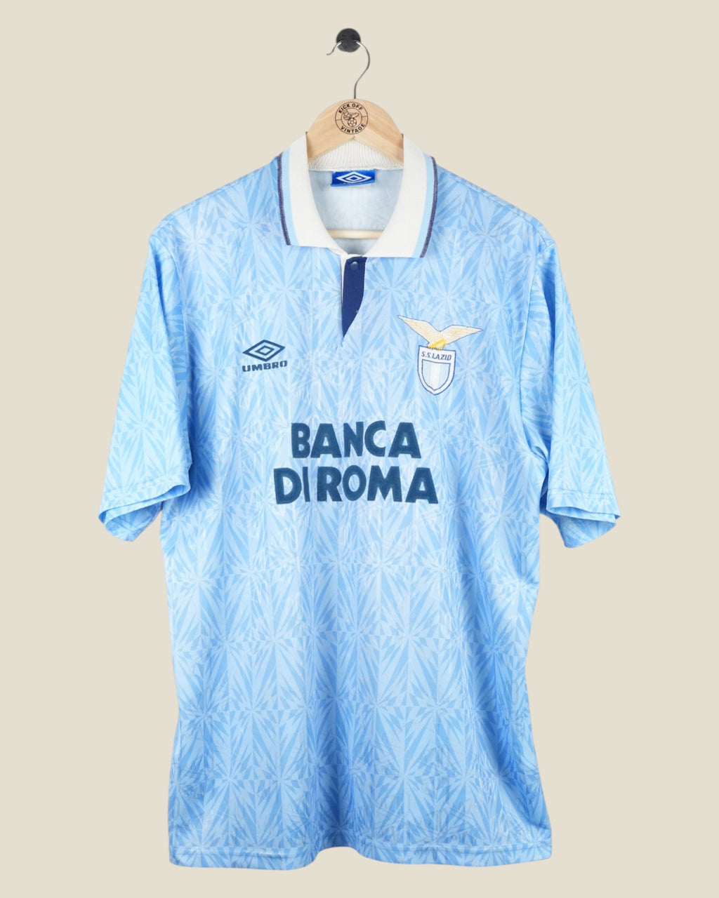 LAZIO 1992/93 HOME SHIRT (L) UMBRO