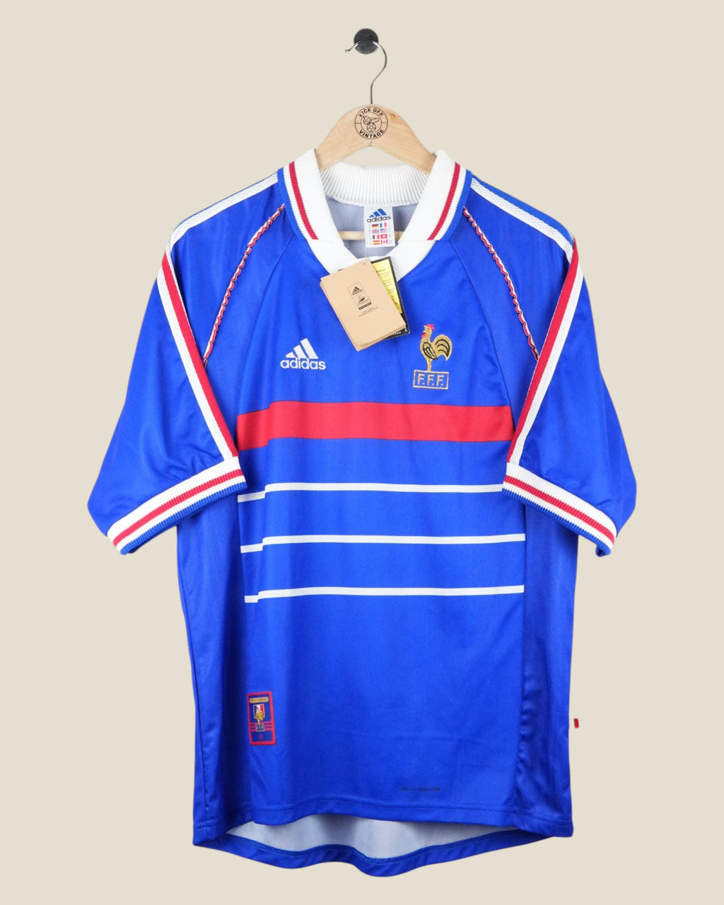 FRANCE 1998 HOME BNWT SHIRT (M) ADIDAS